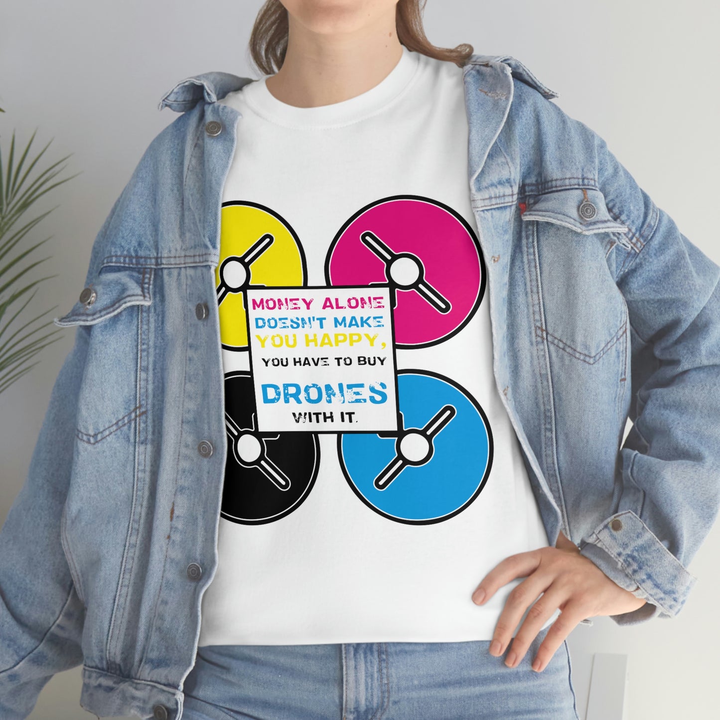 Happy Drones Unisex Heavy Cotton Tee