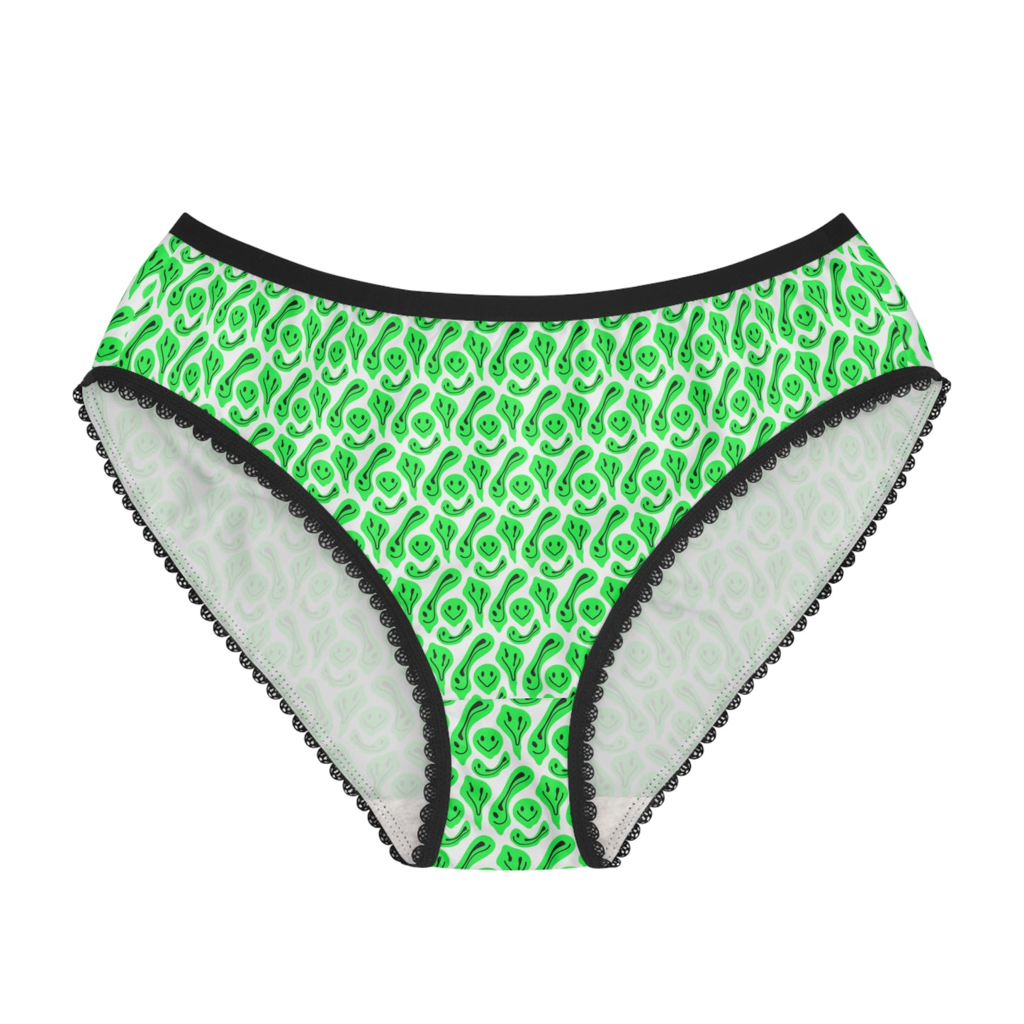 Liquide Black Green Smileys Women's Briefs