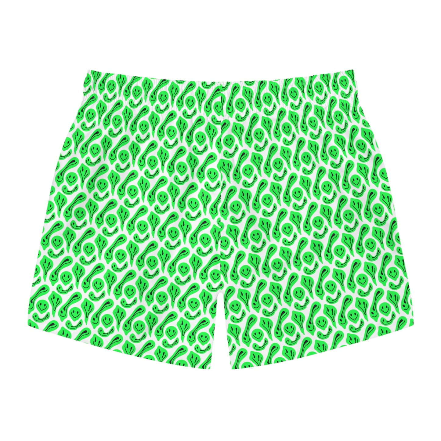 Liquid Green Smileys Swim Trunks