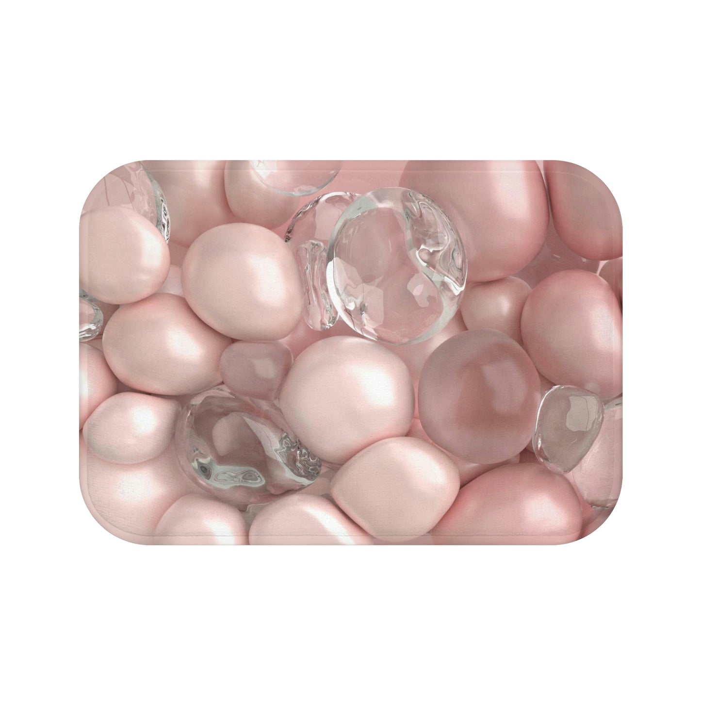 Luxury pink Balls with Diamond Bath Mat