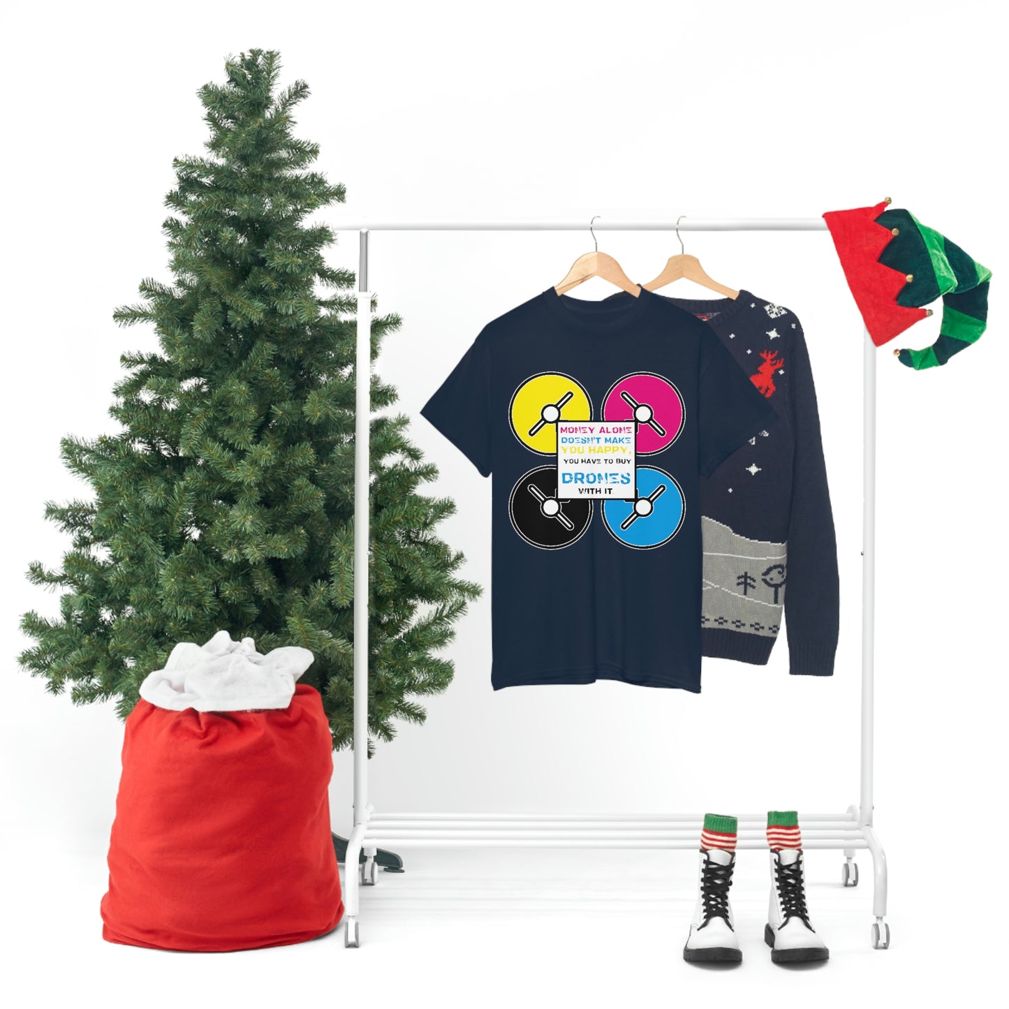 Happy Drones Unisex Heavy Cotton Tee