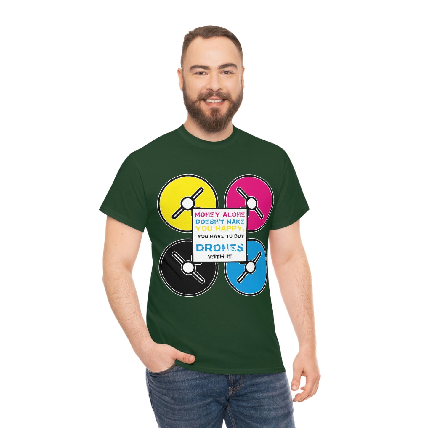 Happy Drones Unisex Heavy Cotton Tee