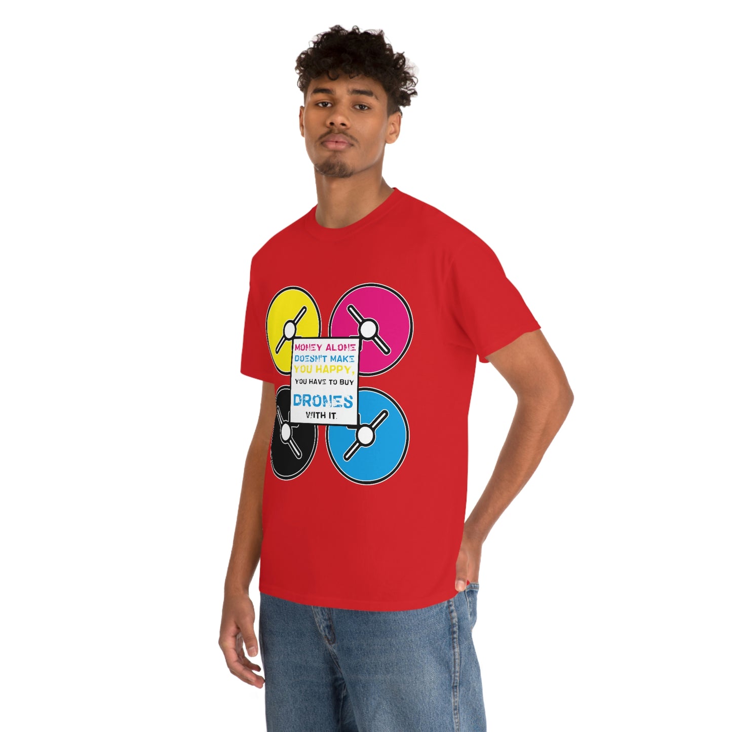 Happy Drones Unisex Heavy Cotton Tee
