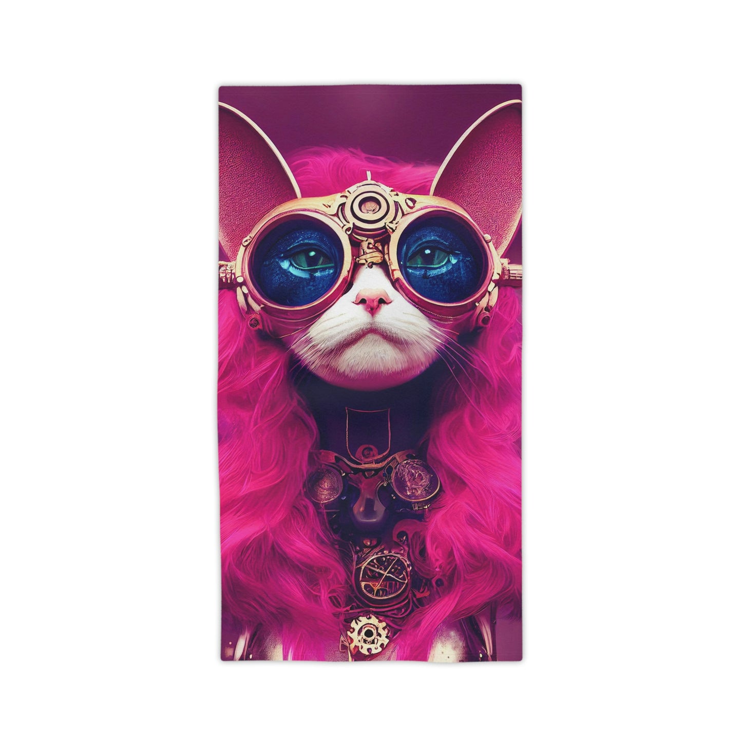 Cool Cat Pink Beach Towels