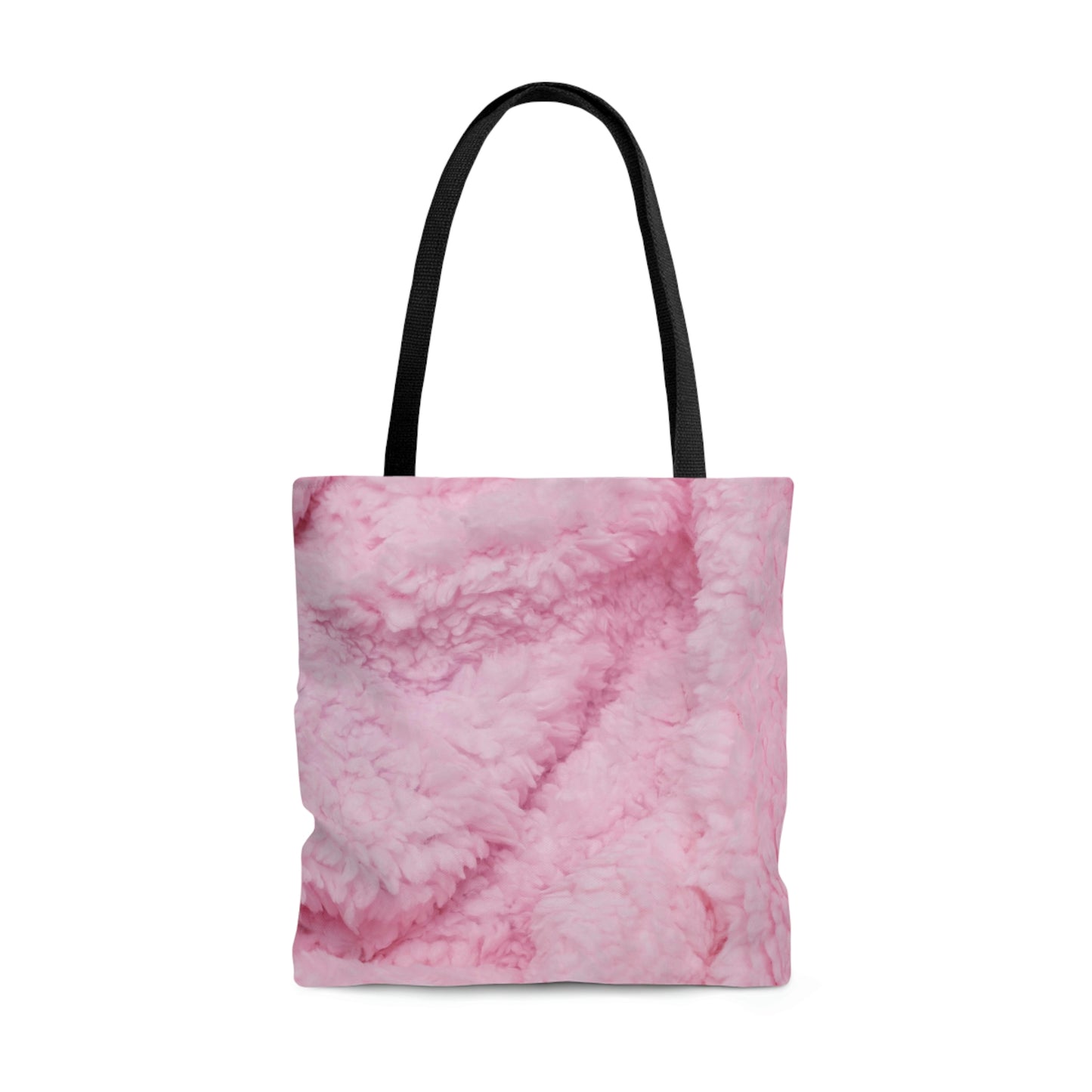 Pink fake fluffy Bag AOP Tote Bag