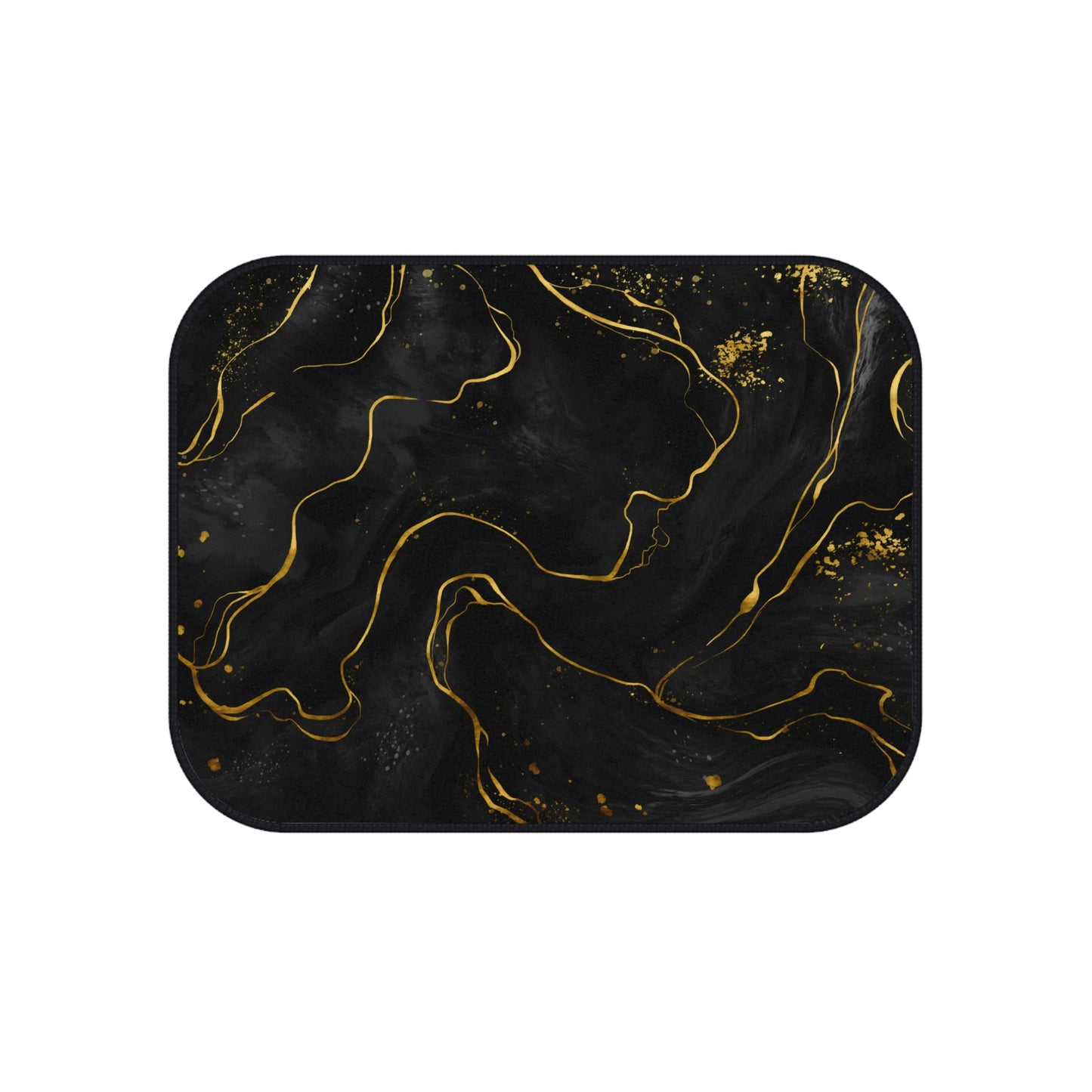 Black and Gold River Car Mats (2x Rear)
