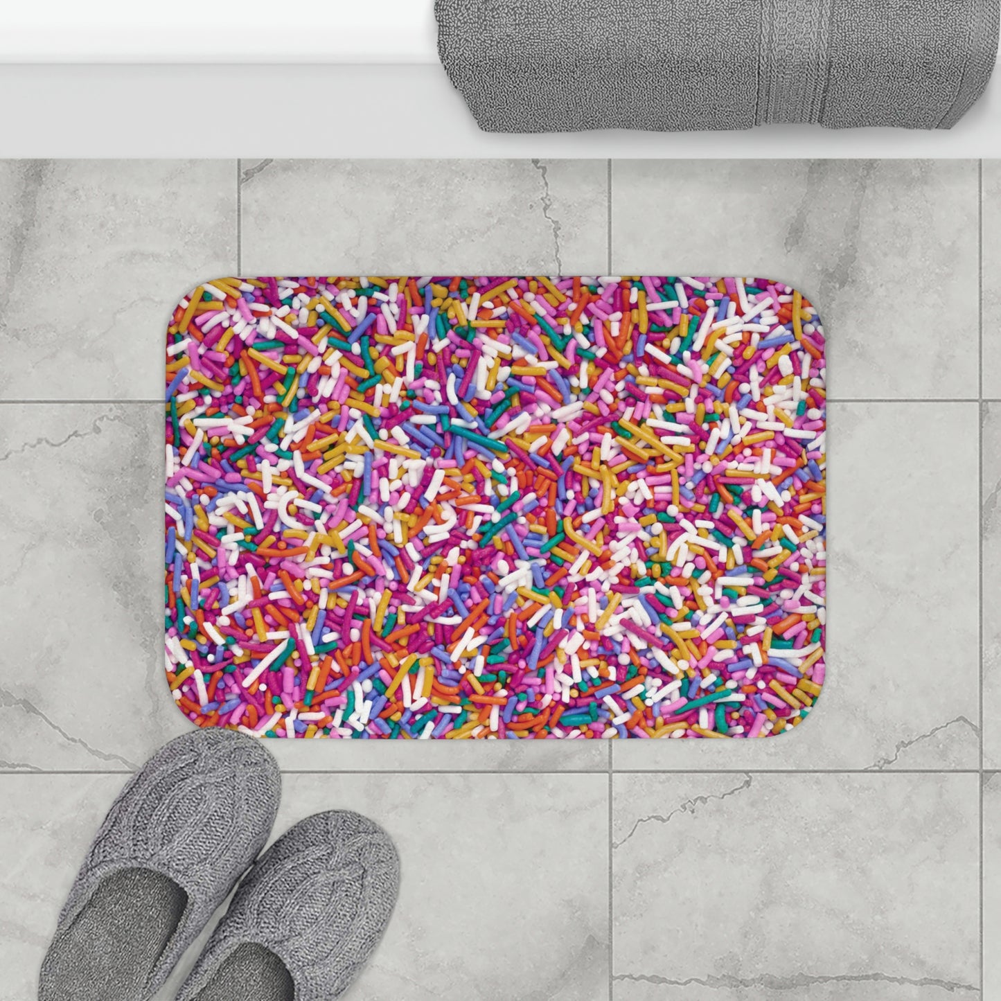 Colored Sugar Sprinklers Bath Mat