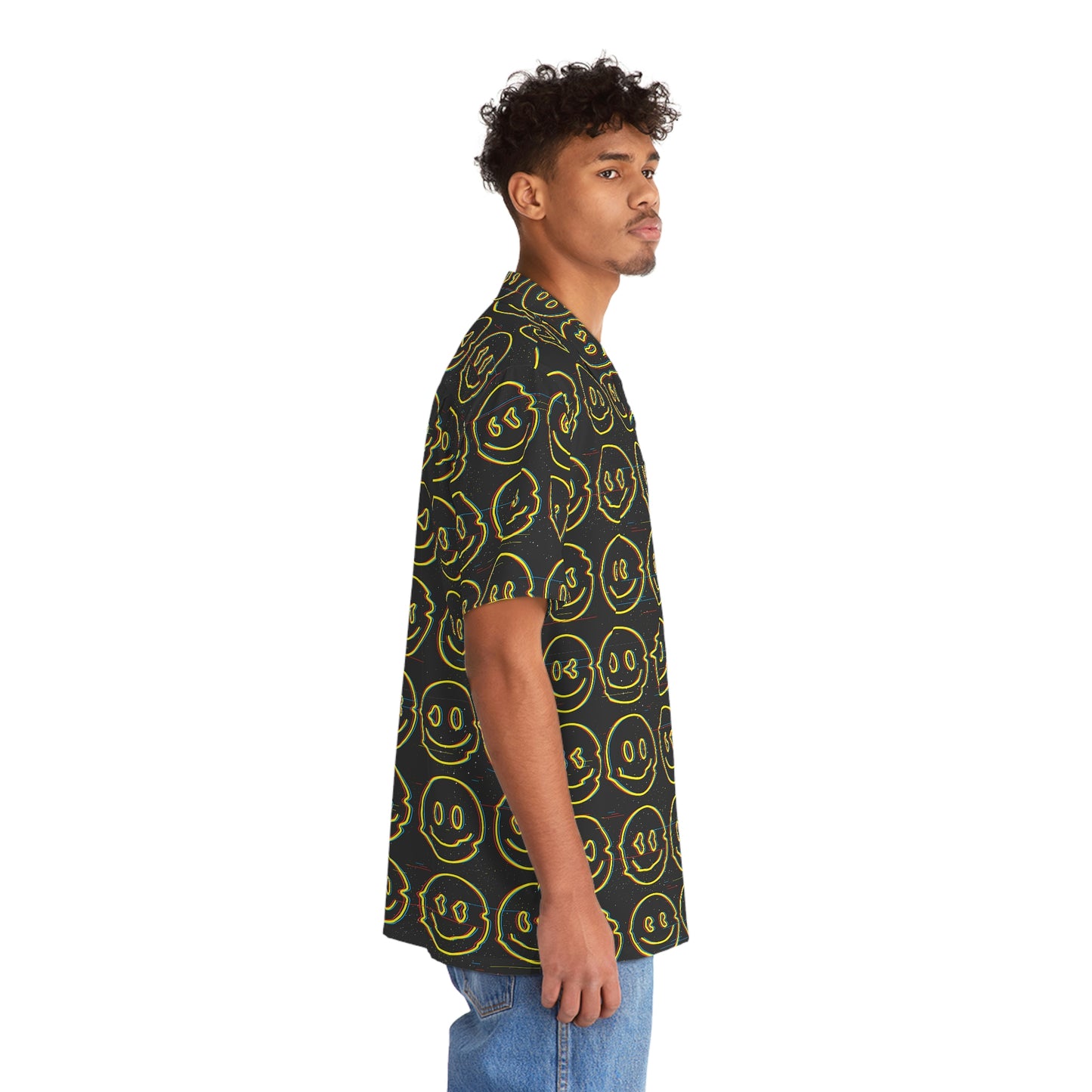 Smile Emo Men's Hawaiian Shirt (AOP)