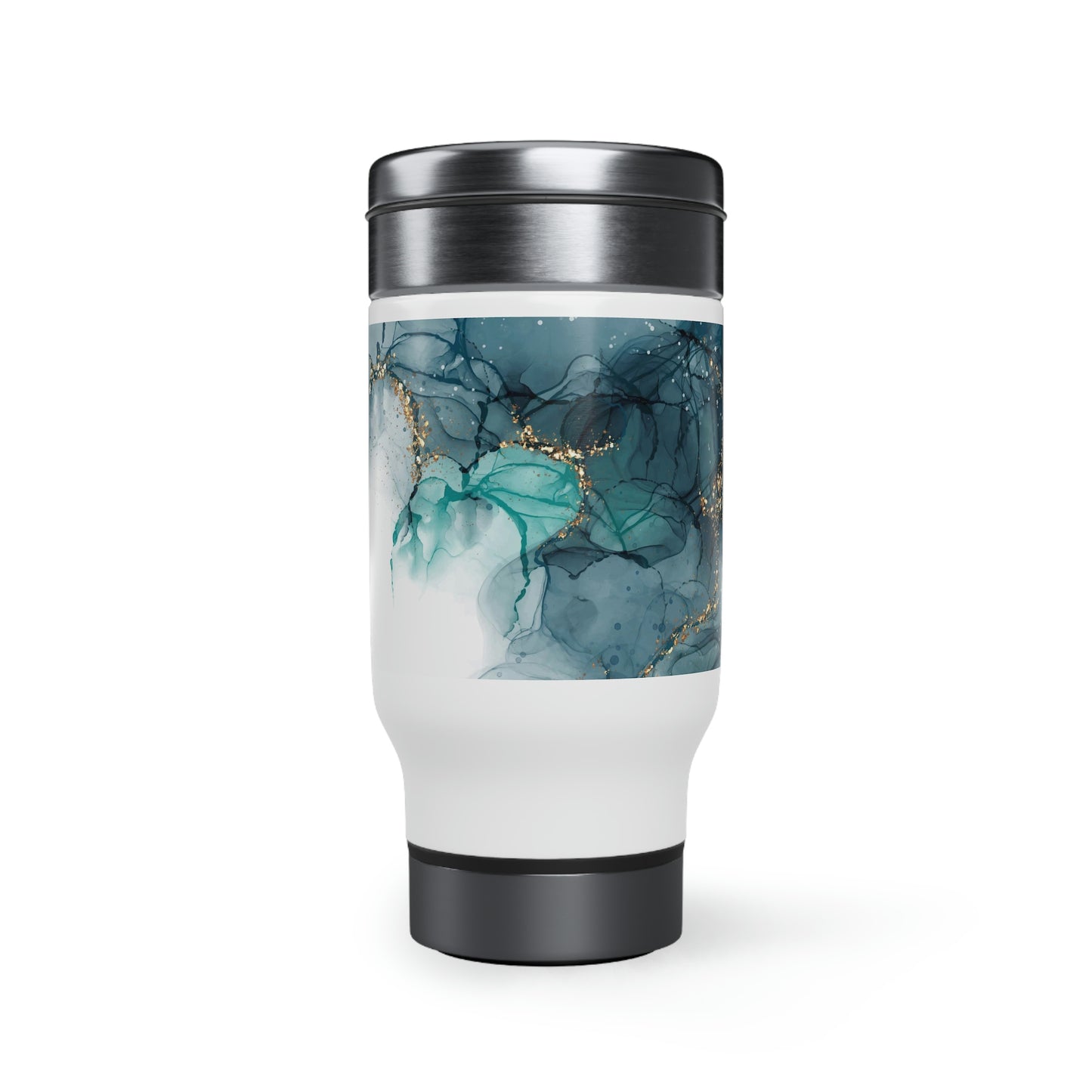 Stainless Steel Travel Mug with Handle, 14oz