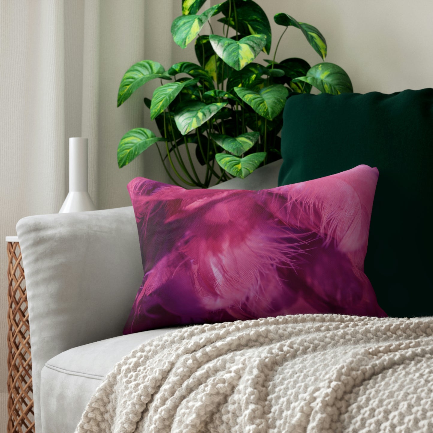 Spun Polyester Lumbar Pillow