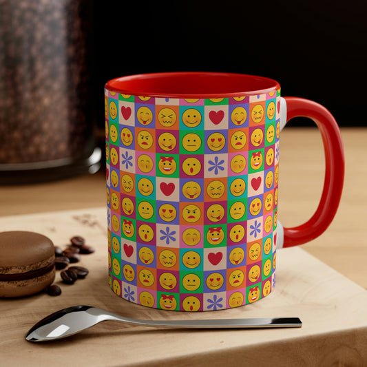 Emoticons to go Accent Coffee Mug, 11oz