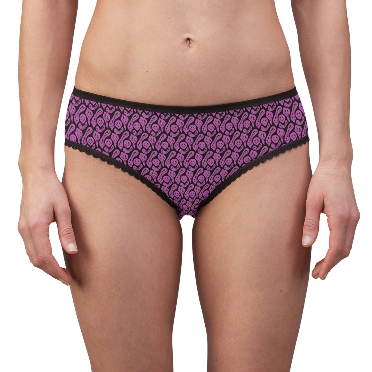 Liquide Black Pink Smileys Women's Briefs