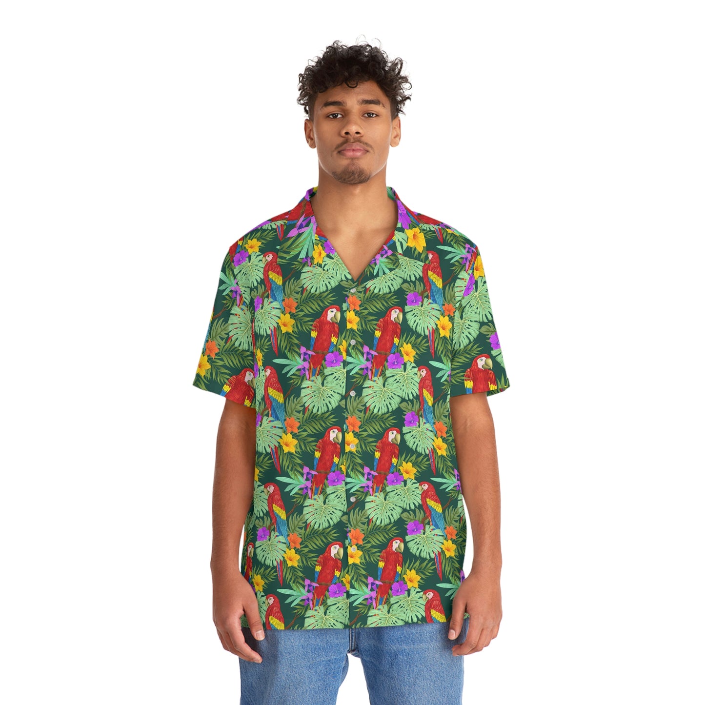 Papagei Ara Men's Hawaiian Shirt (AOP)