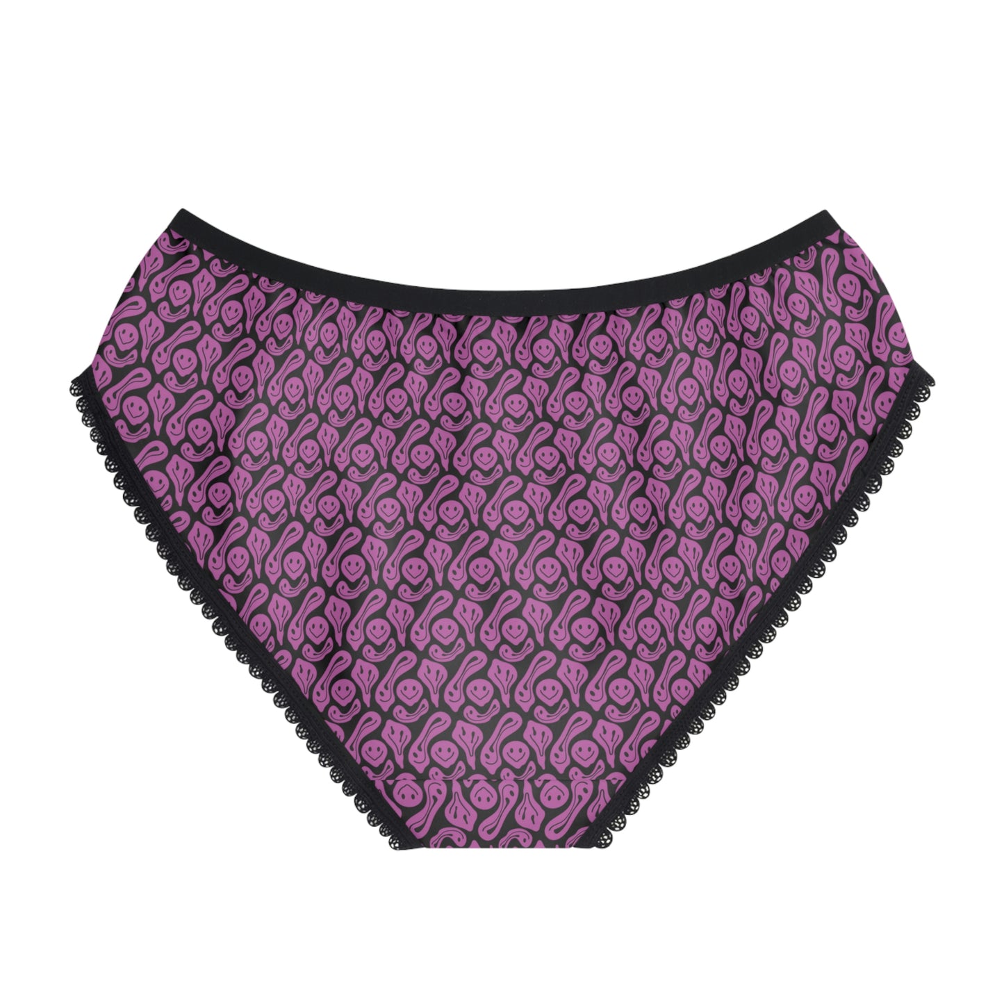 Liquide Black Pink Smileys Women's Briefs