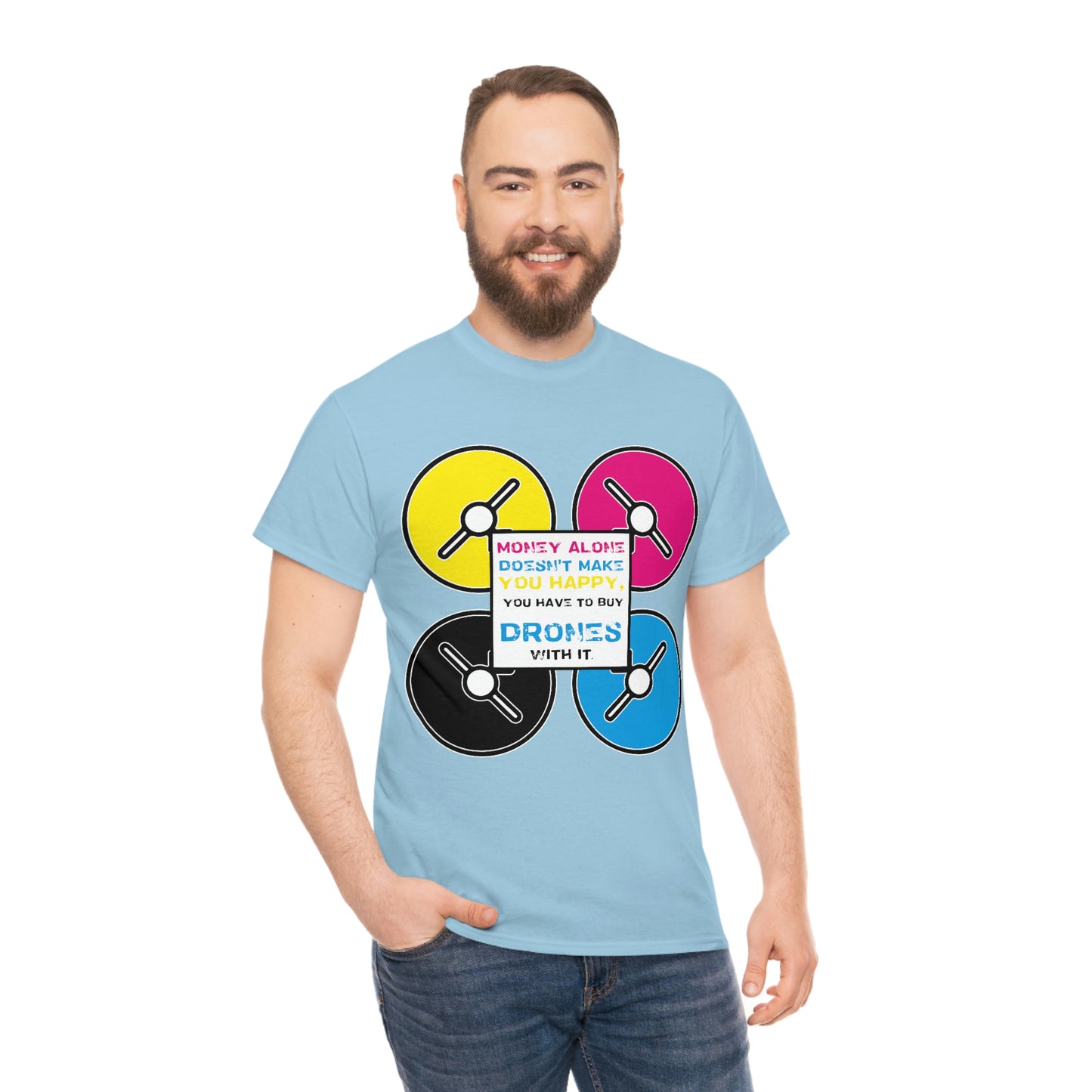 Happy Drones Unisex Heavy Cotton Tee