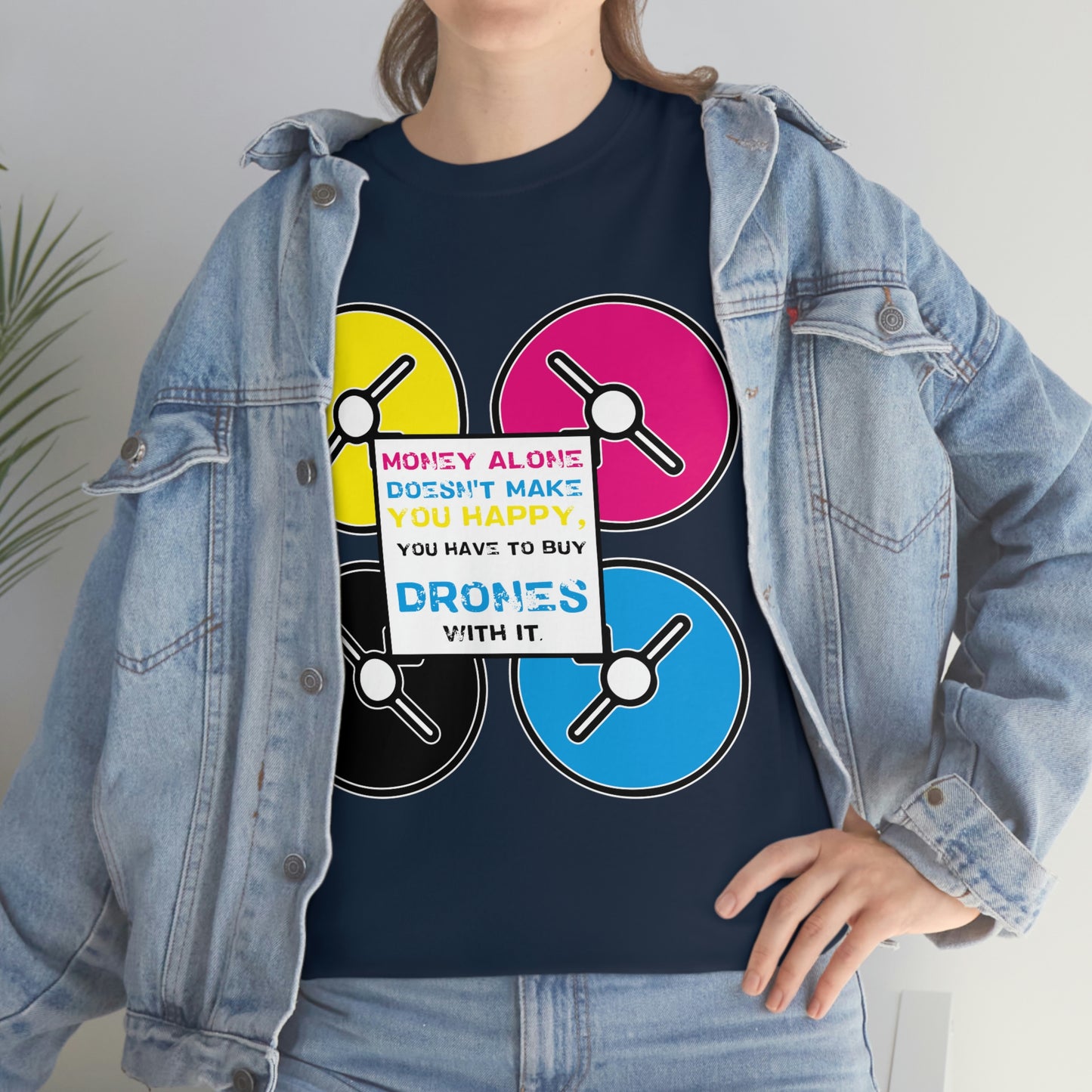 Happy Drones Unisex Heavy Cotton Tee