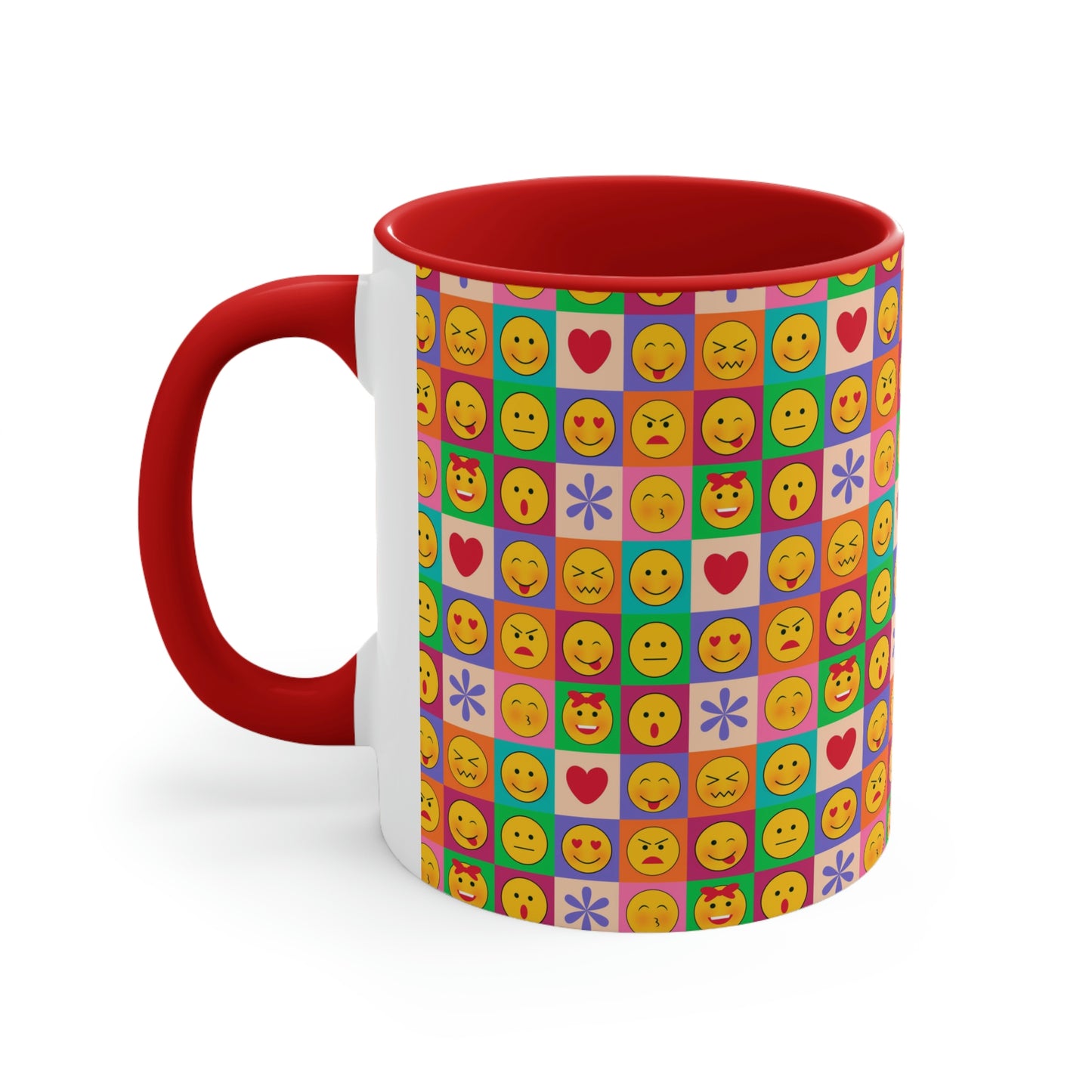 Emoticons to go Accent Coffee Mug, 11oz