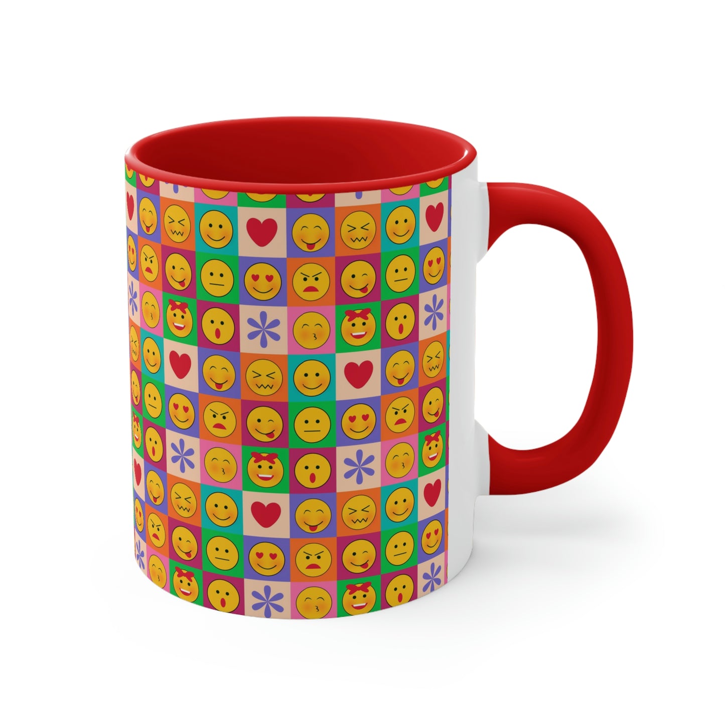 Emoticons to go Accent Coffee Mug, 11oz