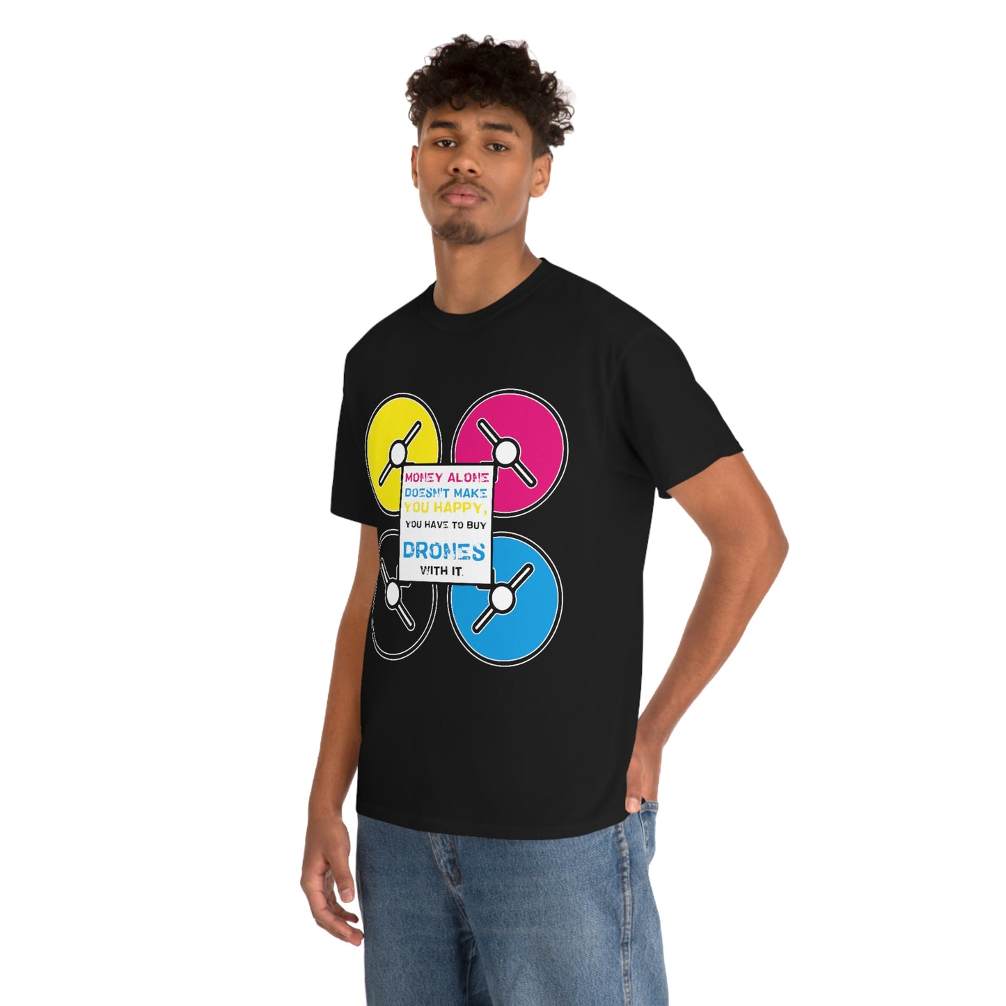 Happy Drones Unisex Heavy Cotton Tee
