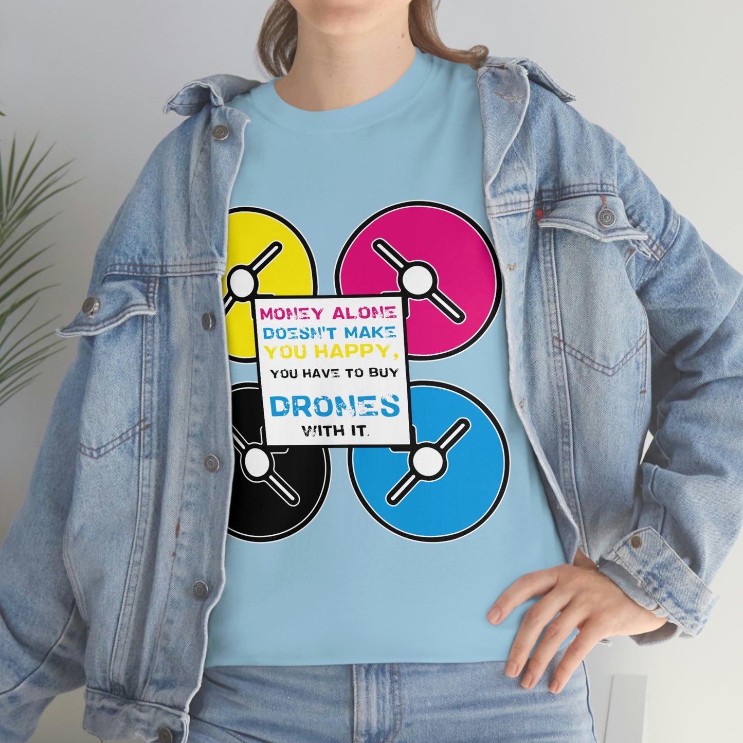 Happy Drones Unisex Heavy Cotton Tee