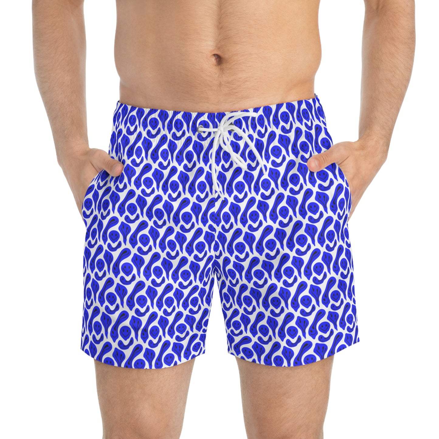Liquid Blue Smileys Swim Trunks
