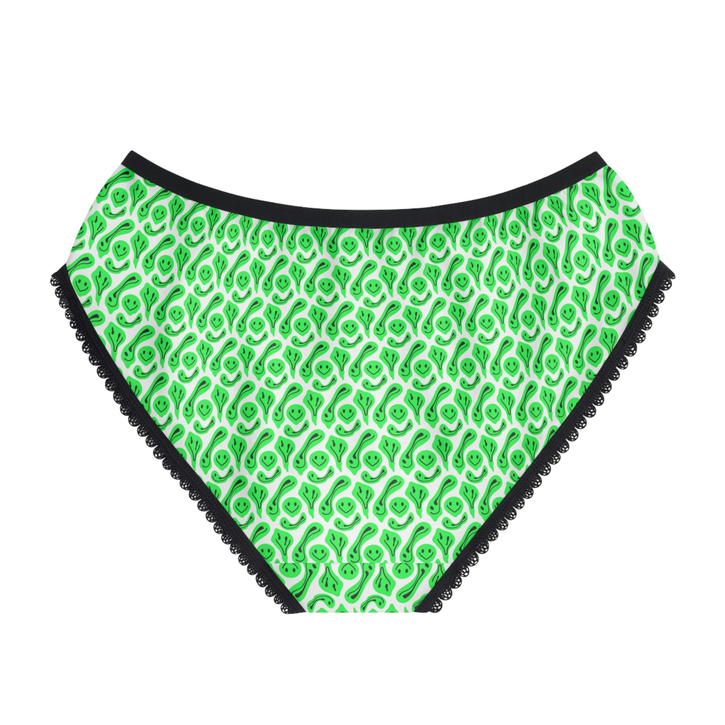 Liquide Black Green Smileys Women's Briefs