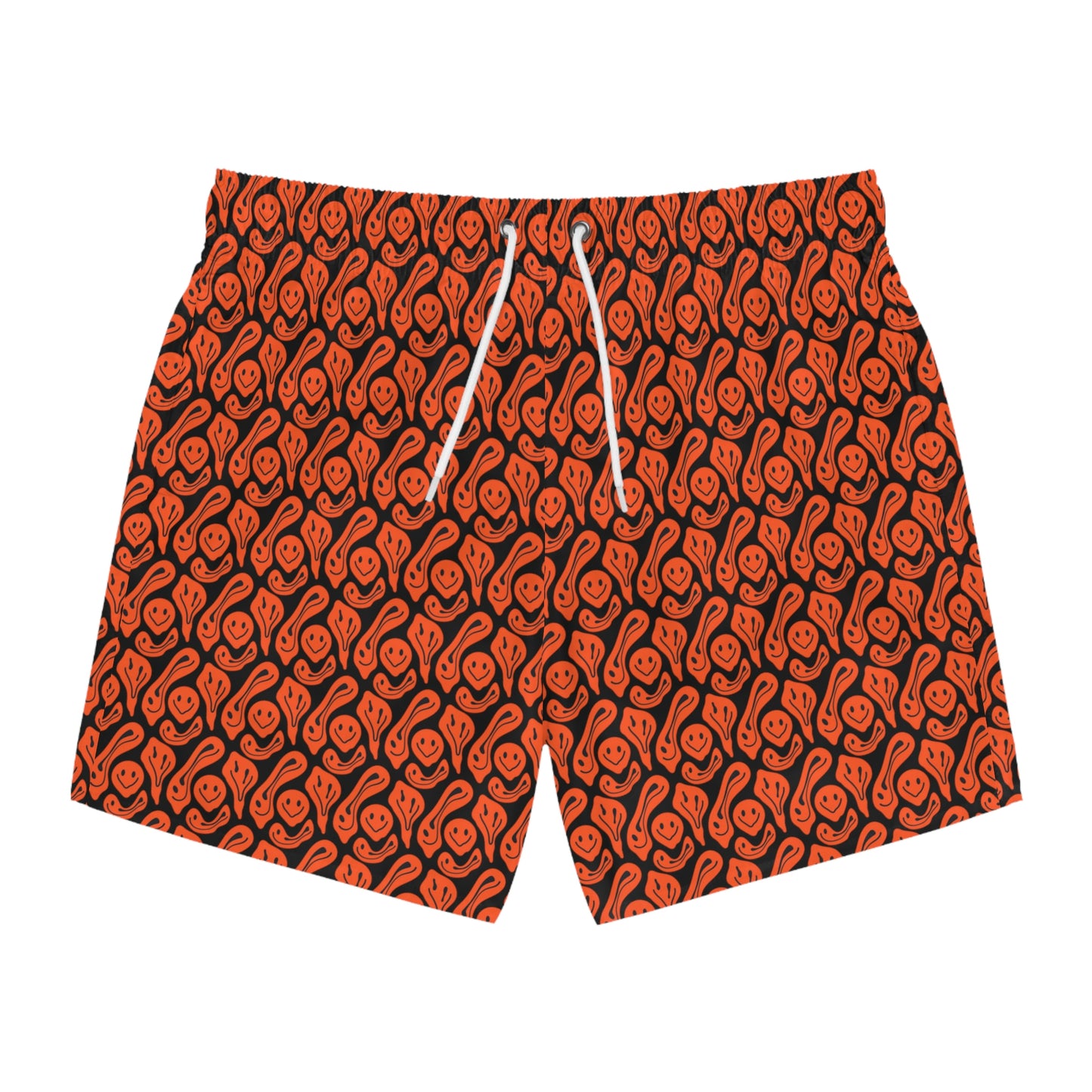 Liquid Black Red Smileys Swim Trunks