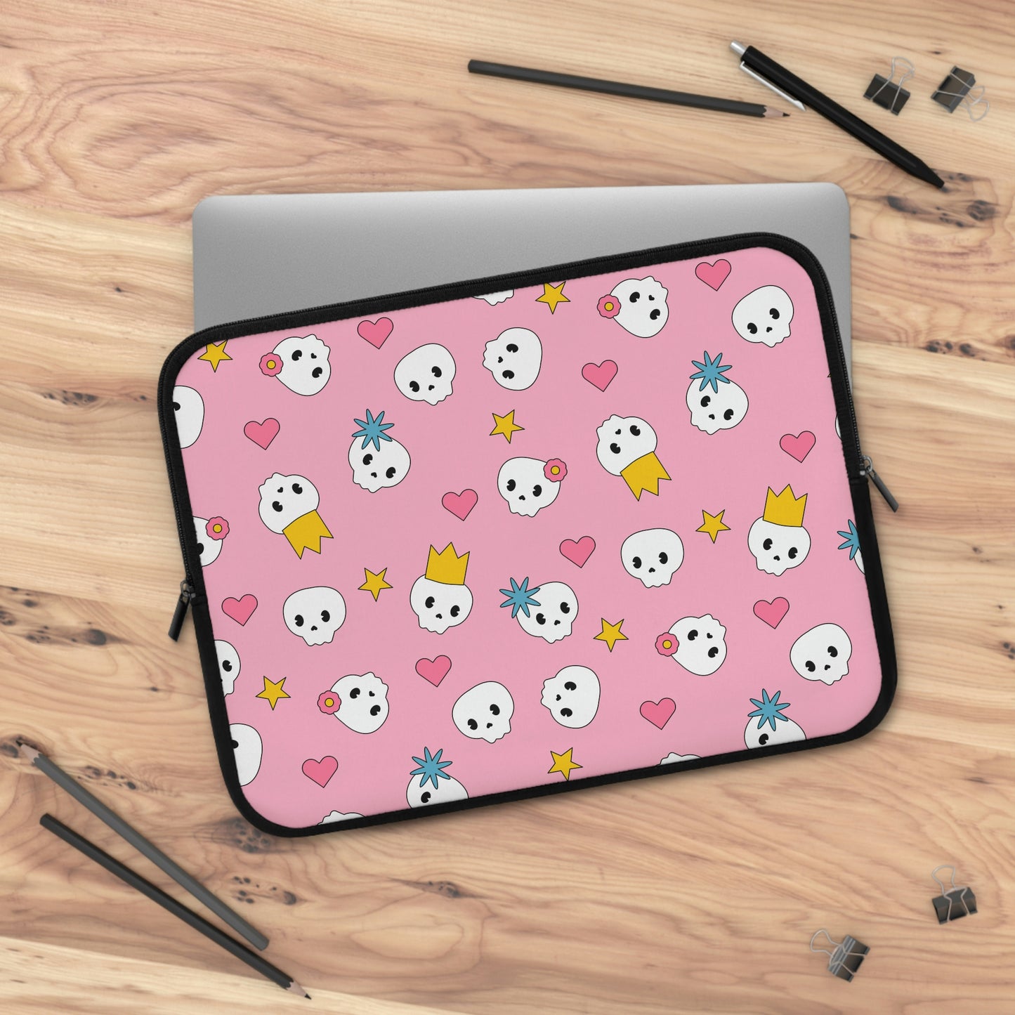 Pink Sculls Mobile Tablet Laptop Sleeve