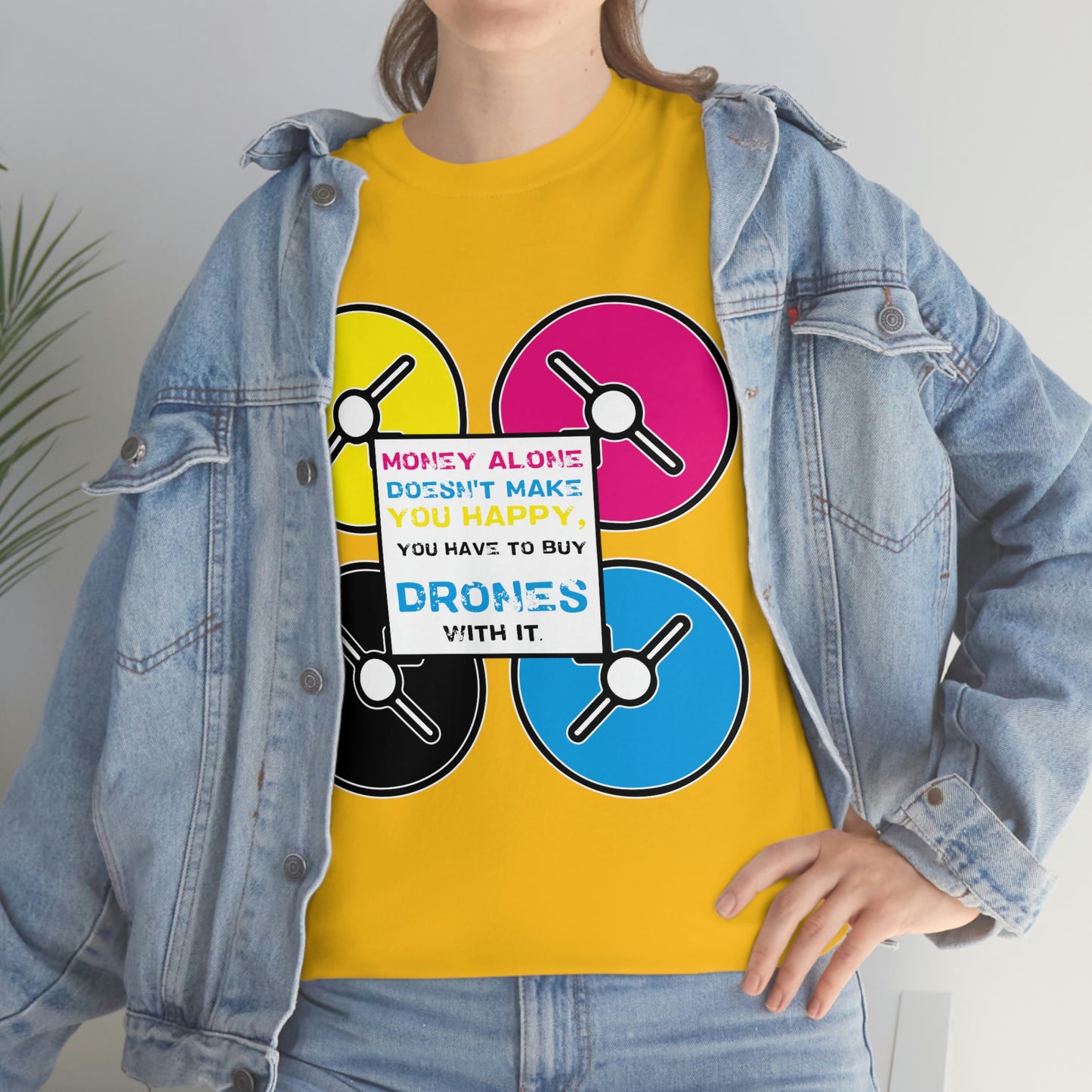 Happy Drones Unisex Heavy Cotton Tee