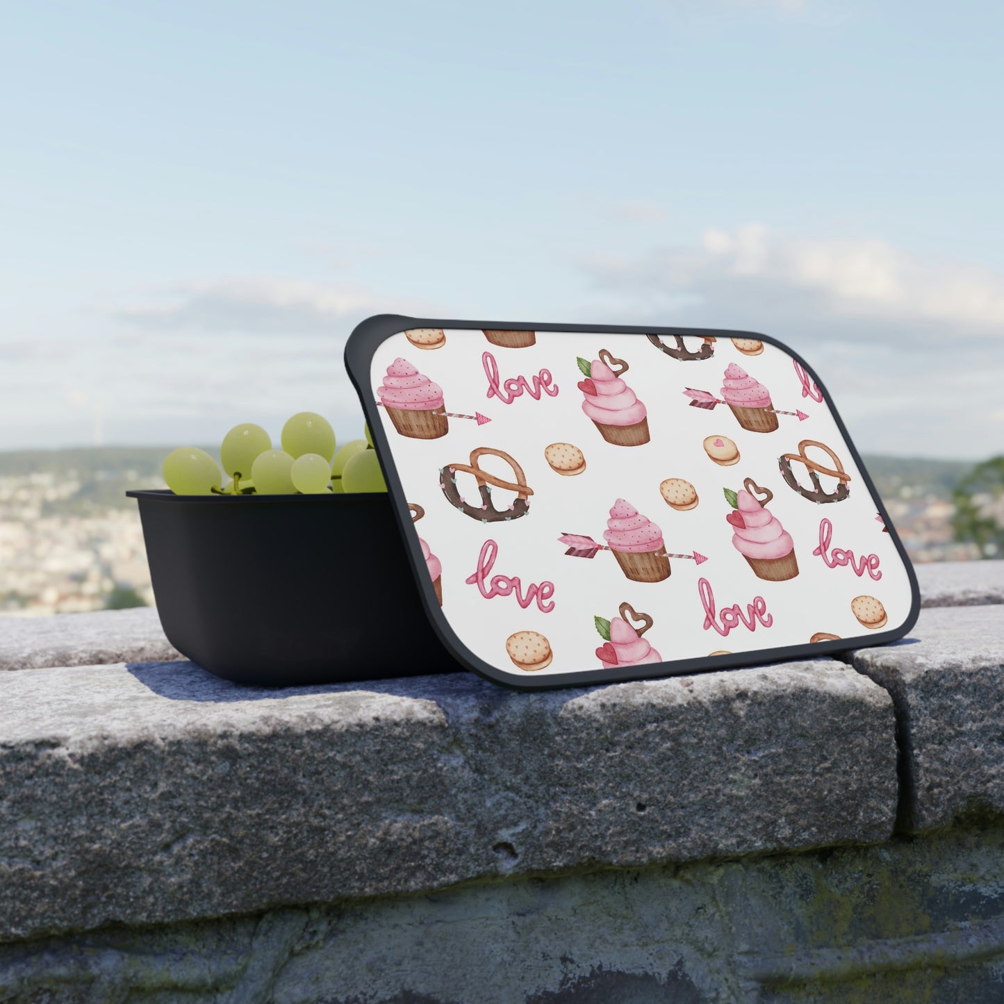PLA Bento Box with Band and Utensils