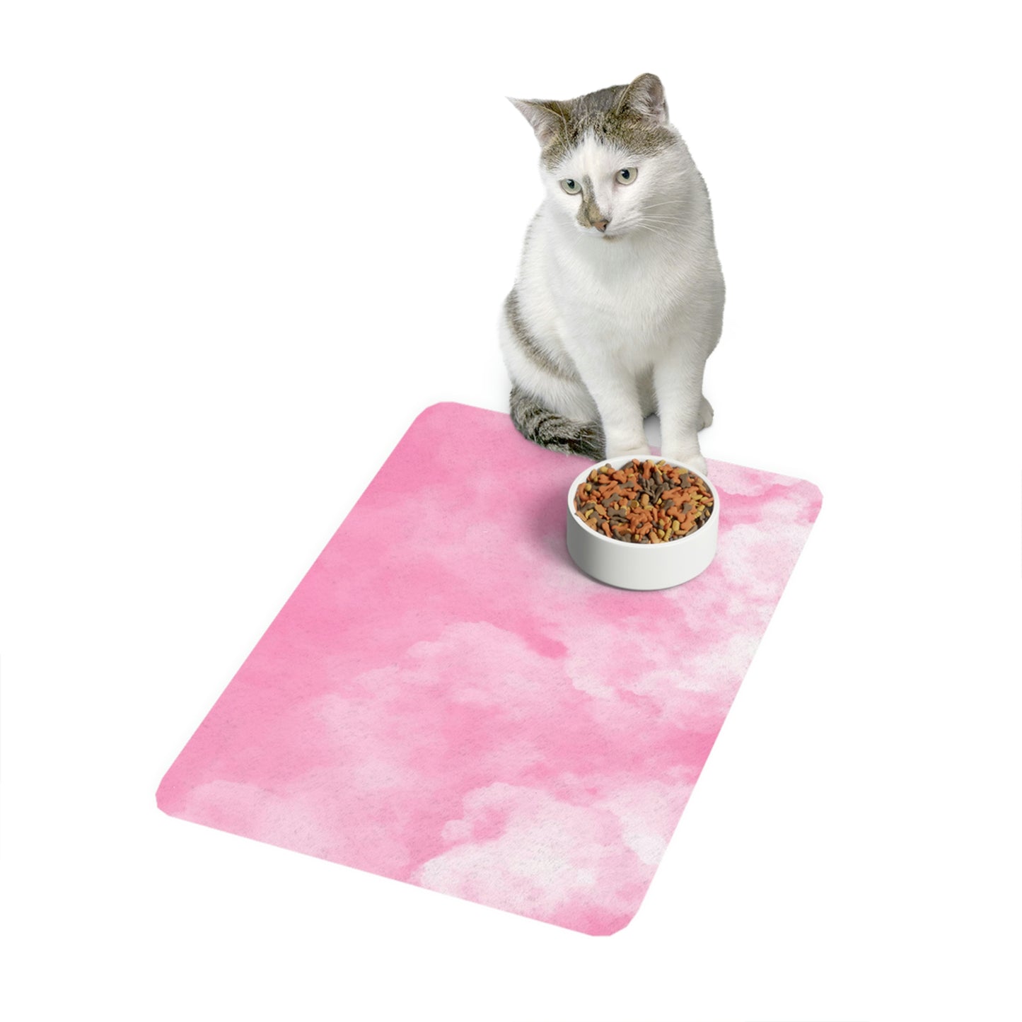 Pink Clouds Pet Food Mat (12x18)