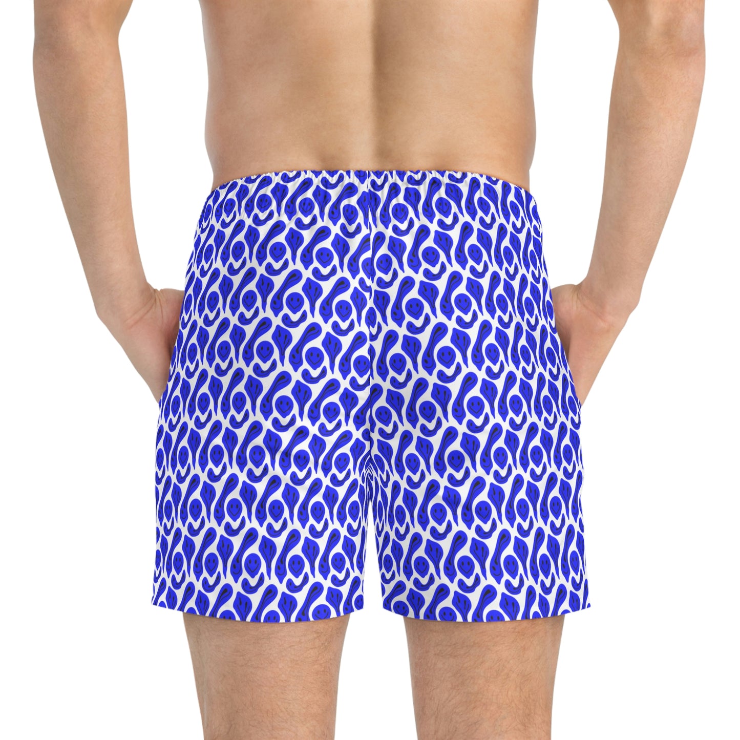 Liquid Blue Smileys Swim Trunks