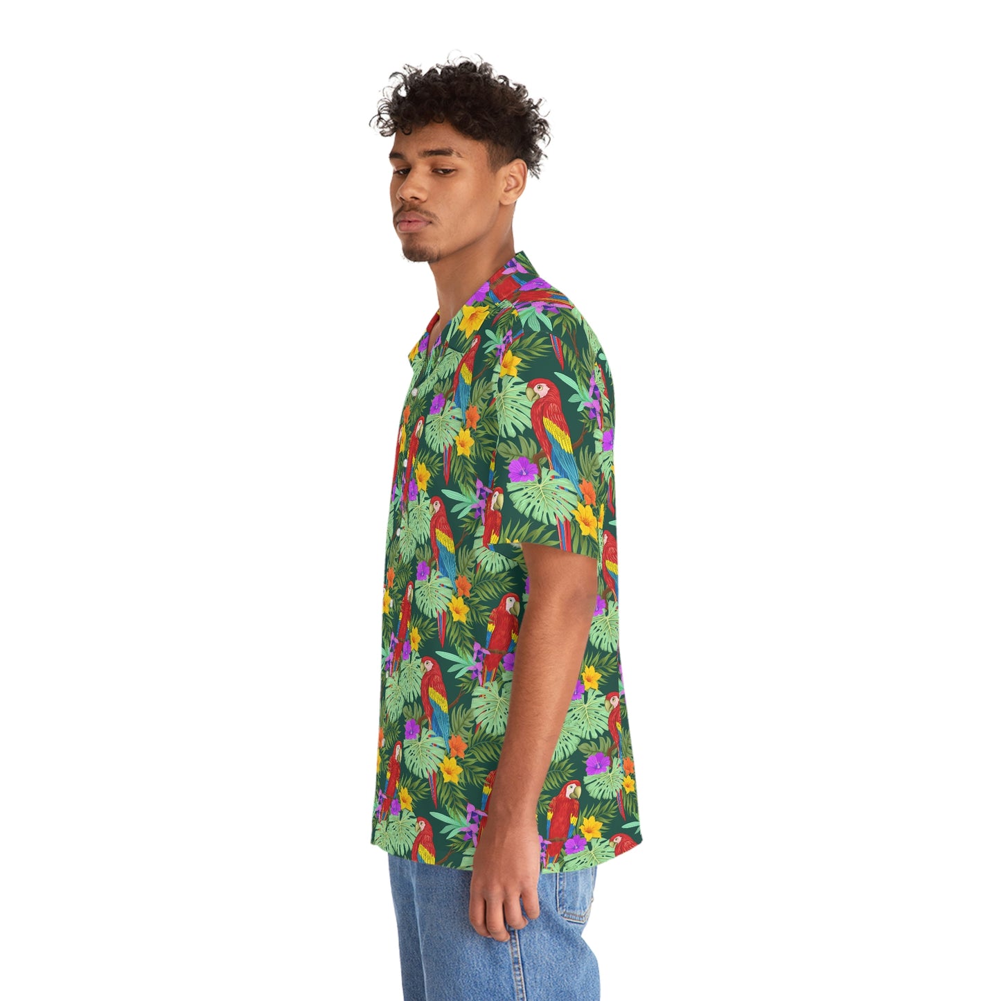Papagei Ara Men's Hawaiian Shirt (AOP)