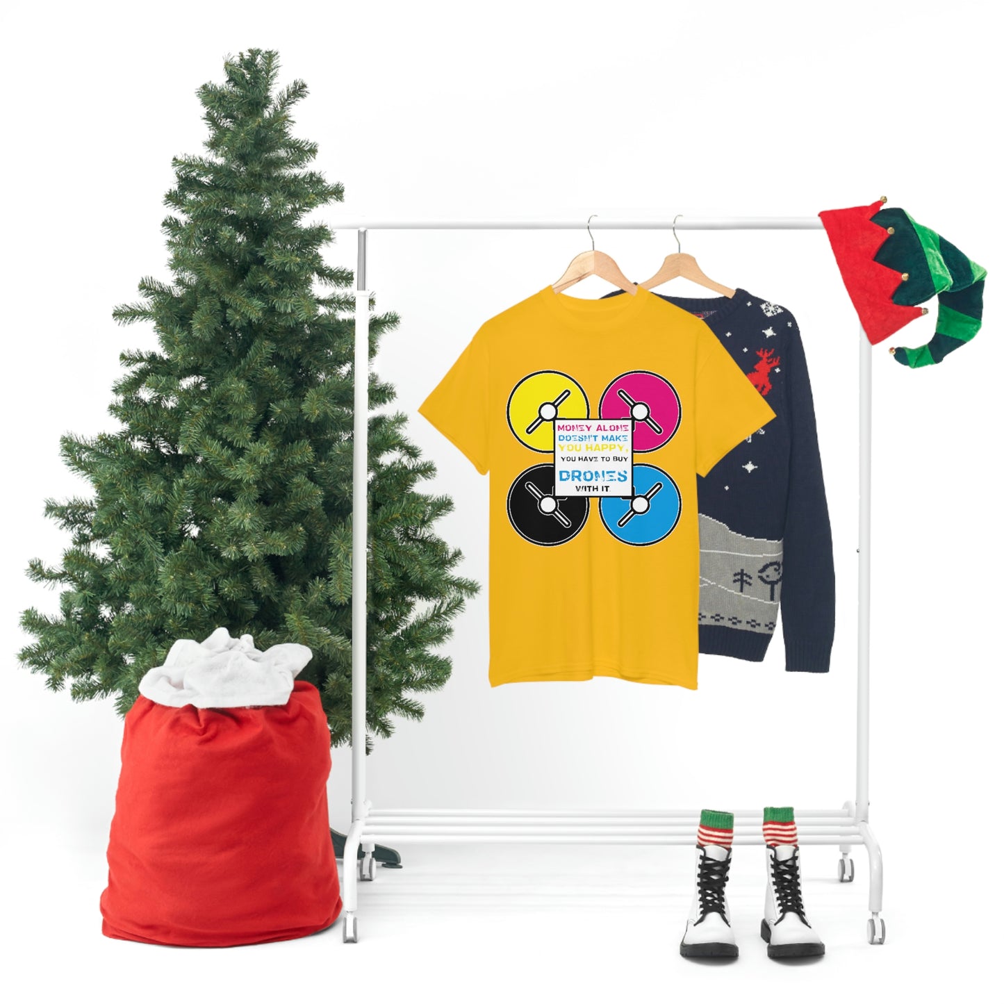 Happy Drones Unisex Heavy Cotton Tee