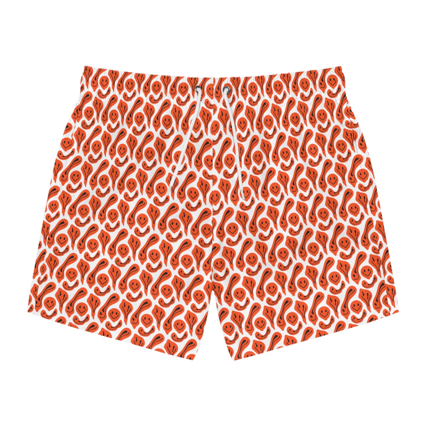 Liquid Red Smileys Swim Trunks