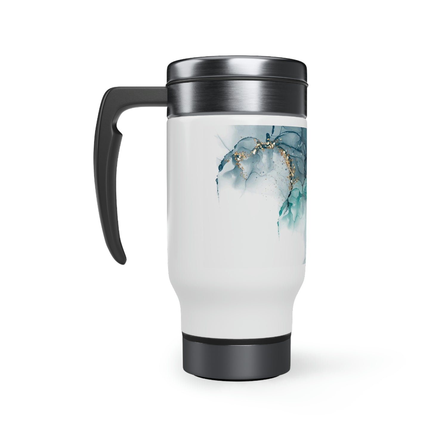 Stainless Steel Travel Mug with Handle, 14oz