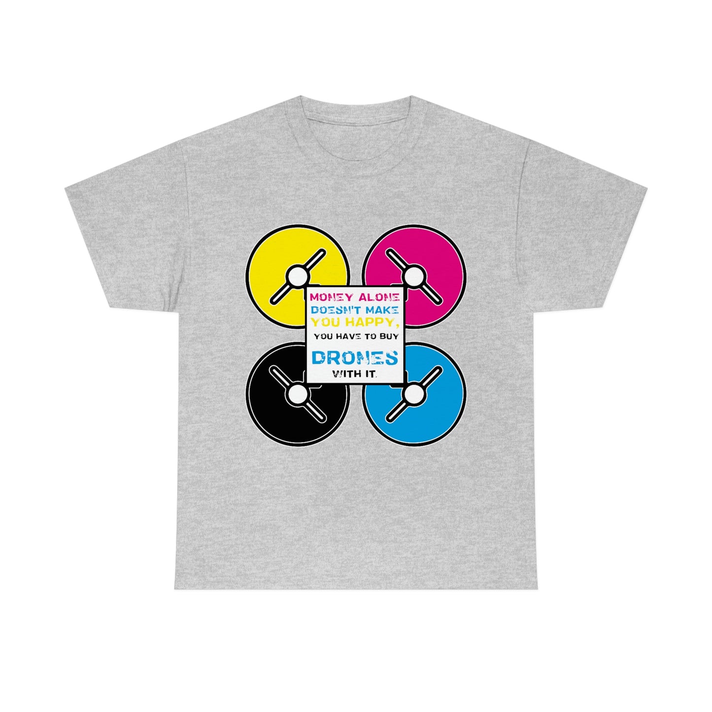 Happy Drones Unisex Heavy Cotton Tee