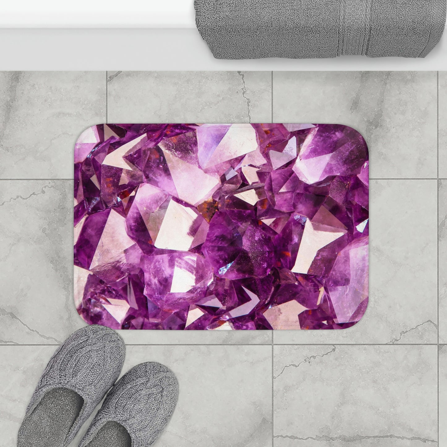 pink Crystal Bath Mat