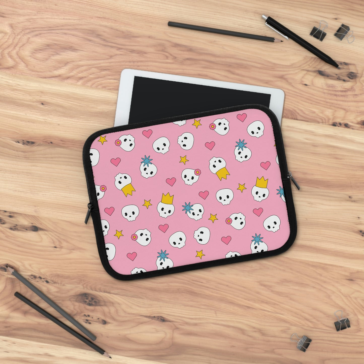 Pink Sculls Mobile Tablet Laptop Sleeve