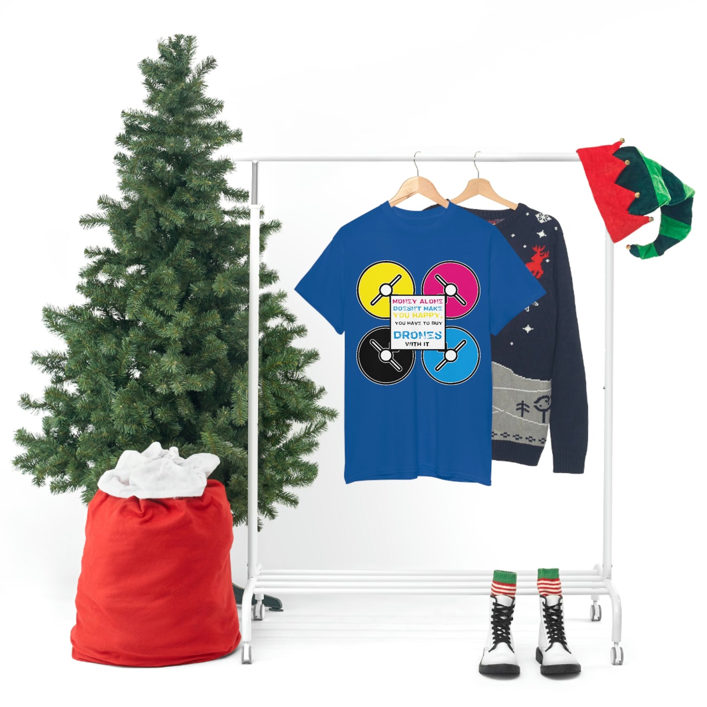 Happy Drones Unisex Heavy Cotton Tee