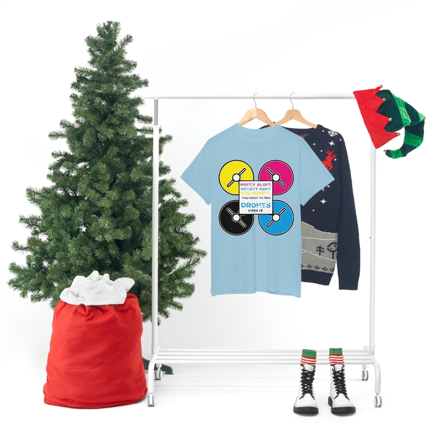 Happy Drones Unisex Heavy Cotton Tee