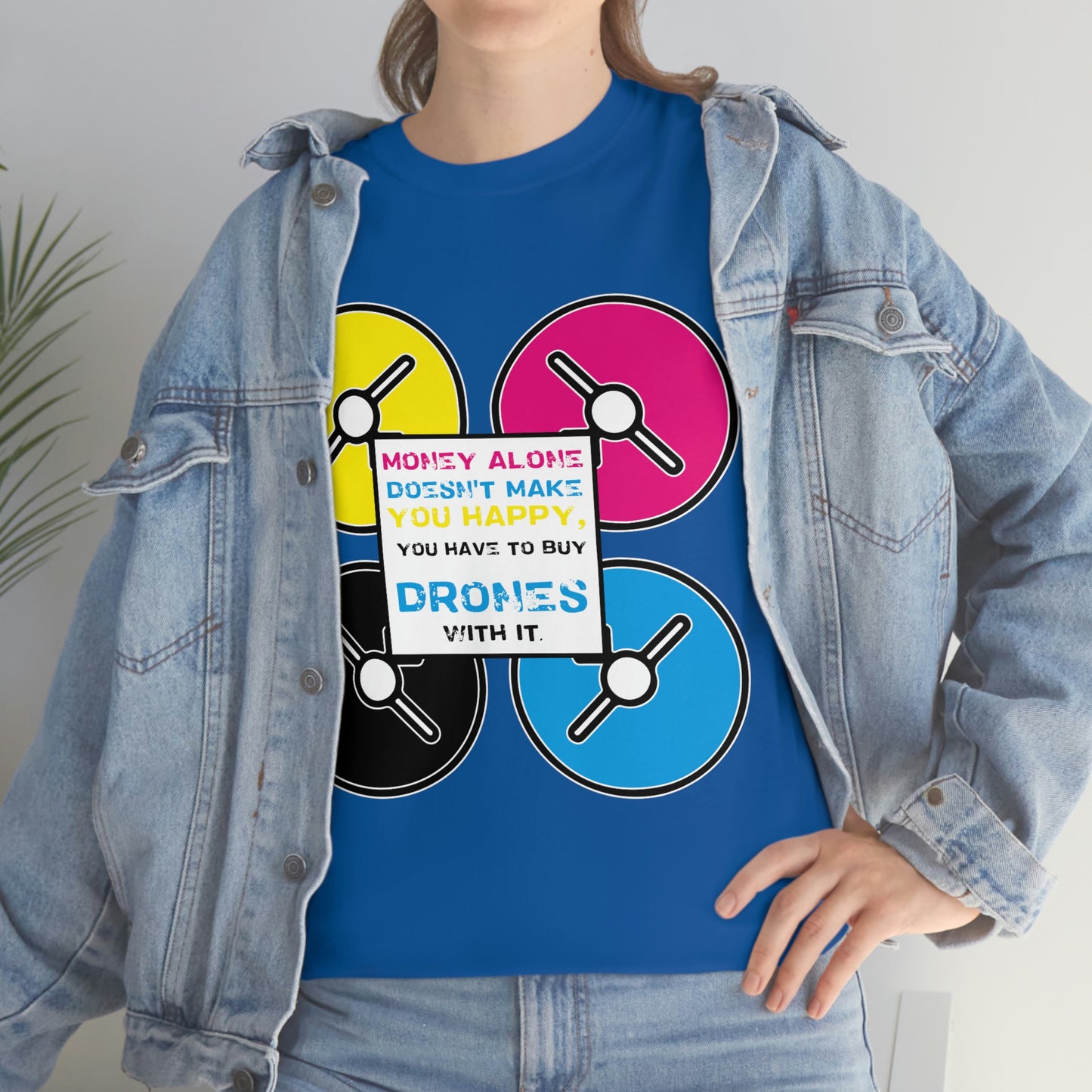 Happy Drones Unisex Heavy Cotton Tee