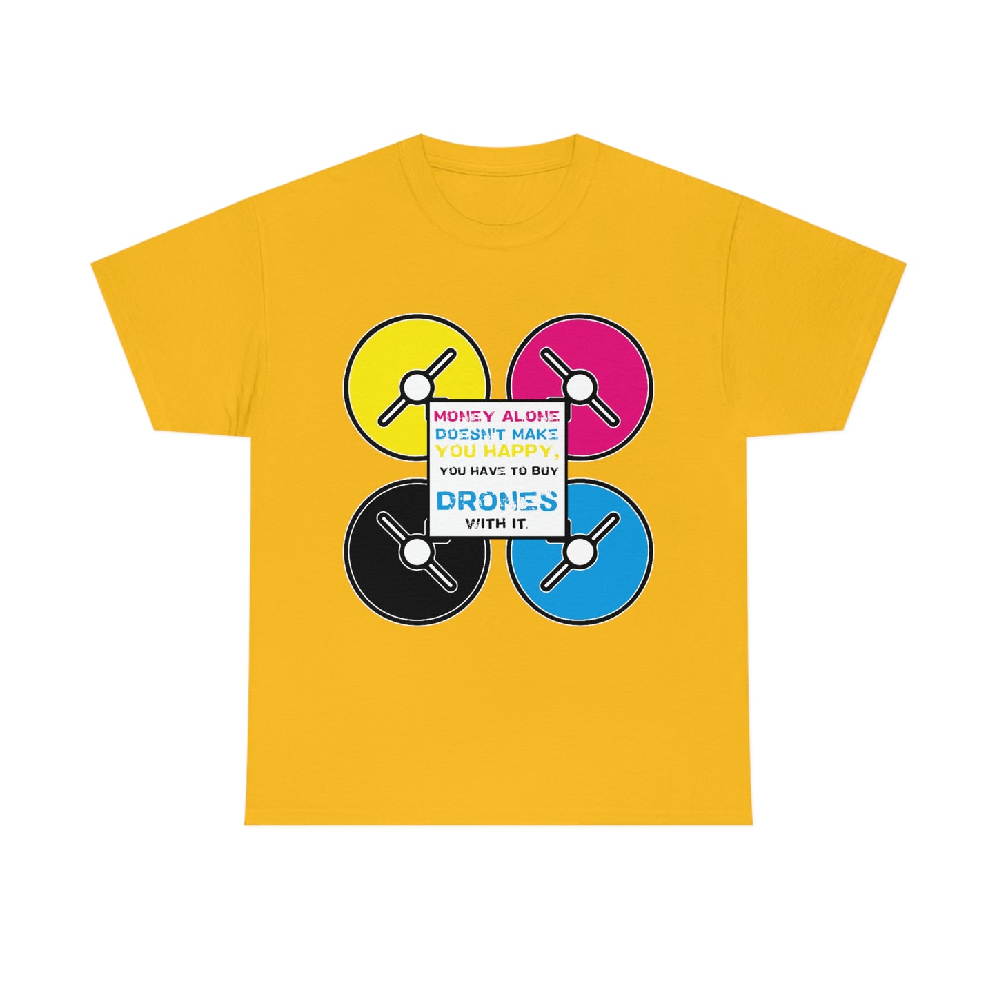 Happy Drones Unisex Heavy Cotton Tee