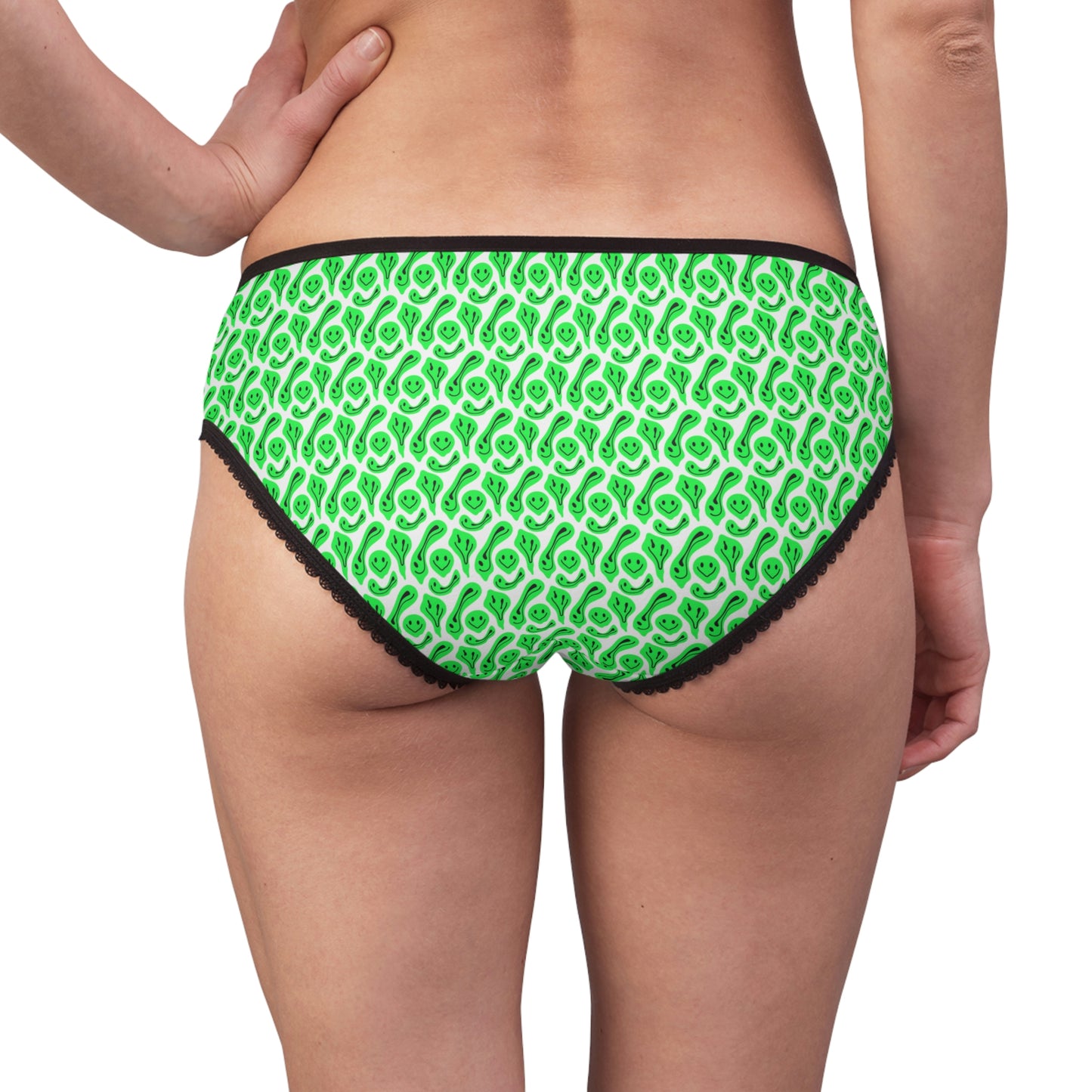 Liquide Black Green Smileys Women's Briefs