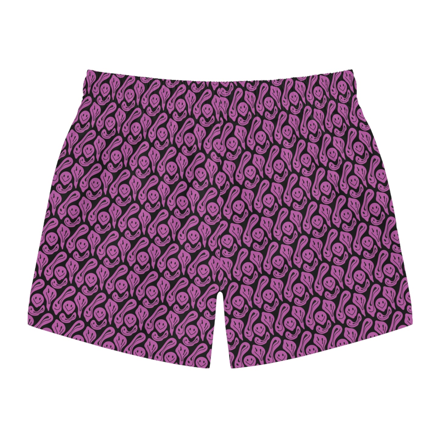 Liquid Black Pink Smileys Swim Trunks