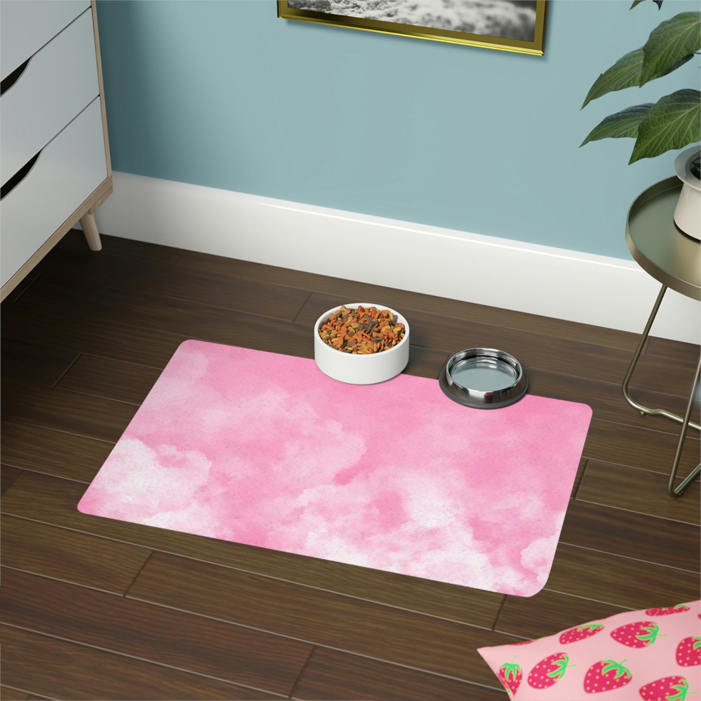 Pink Clouds Pet Food Mat (12x18)