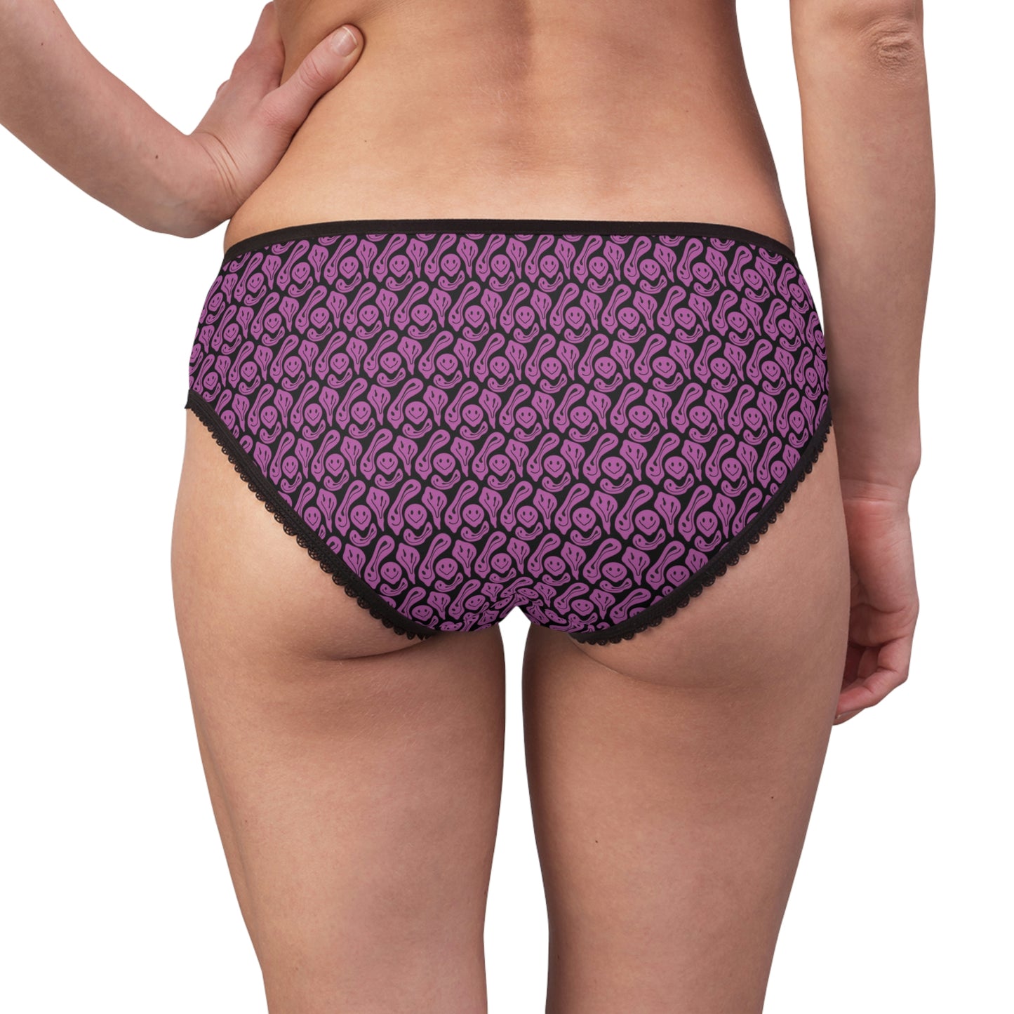 Liquide Black Pink Smileys Women's Briefs