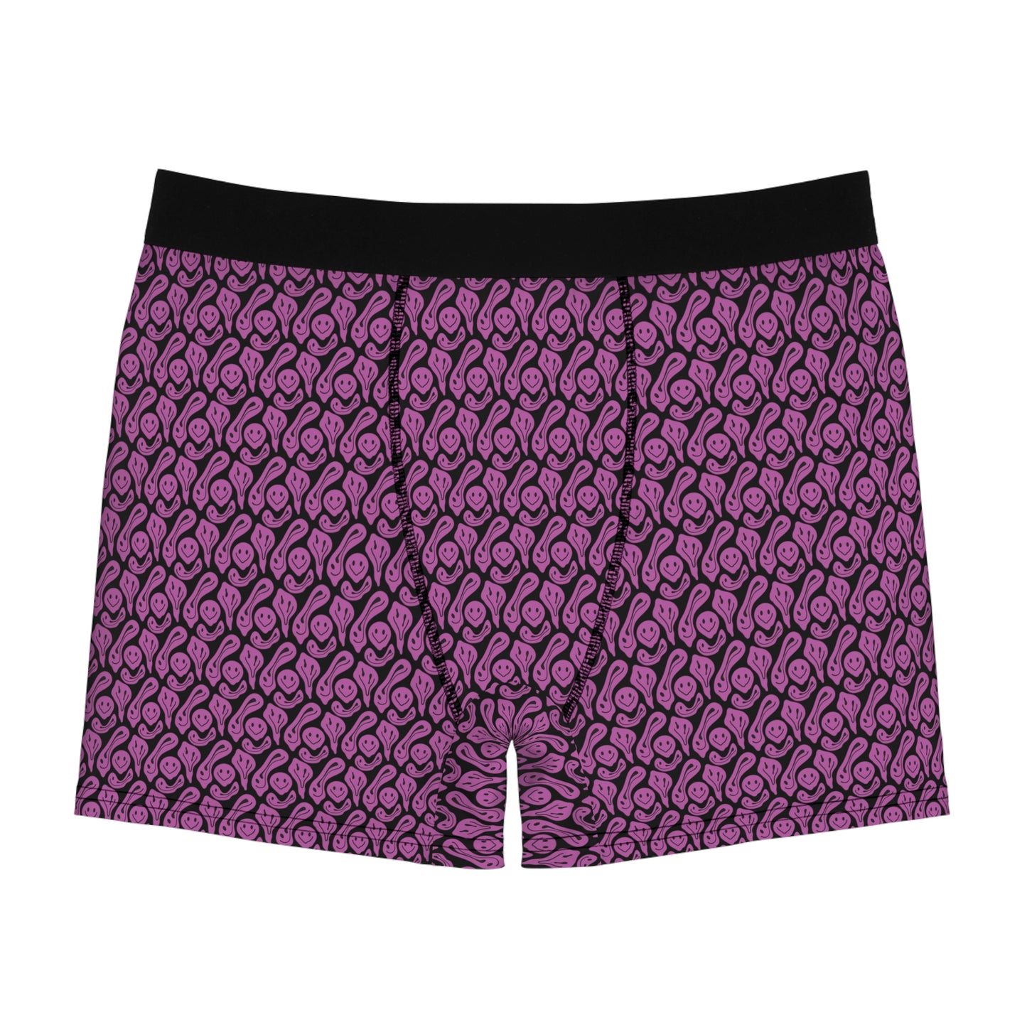 Liquide Black Pink Smileys Men's Boxer Briefs