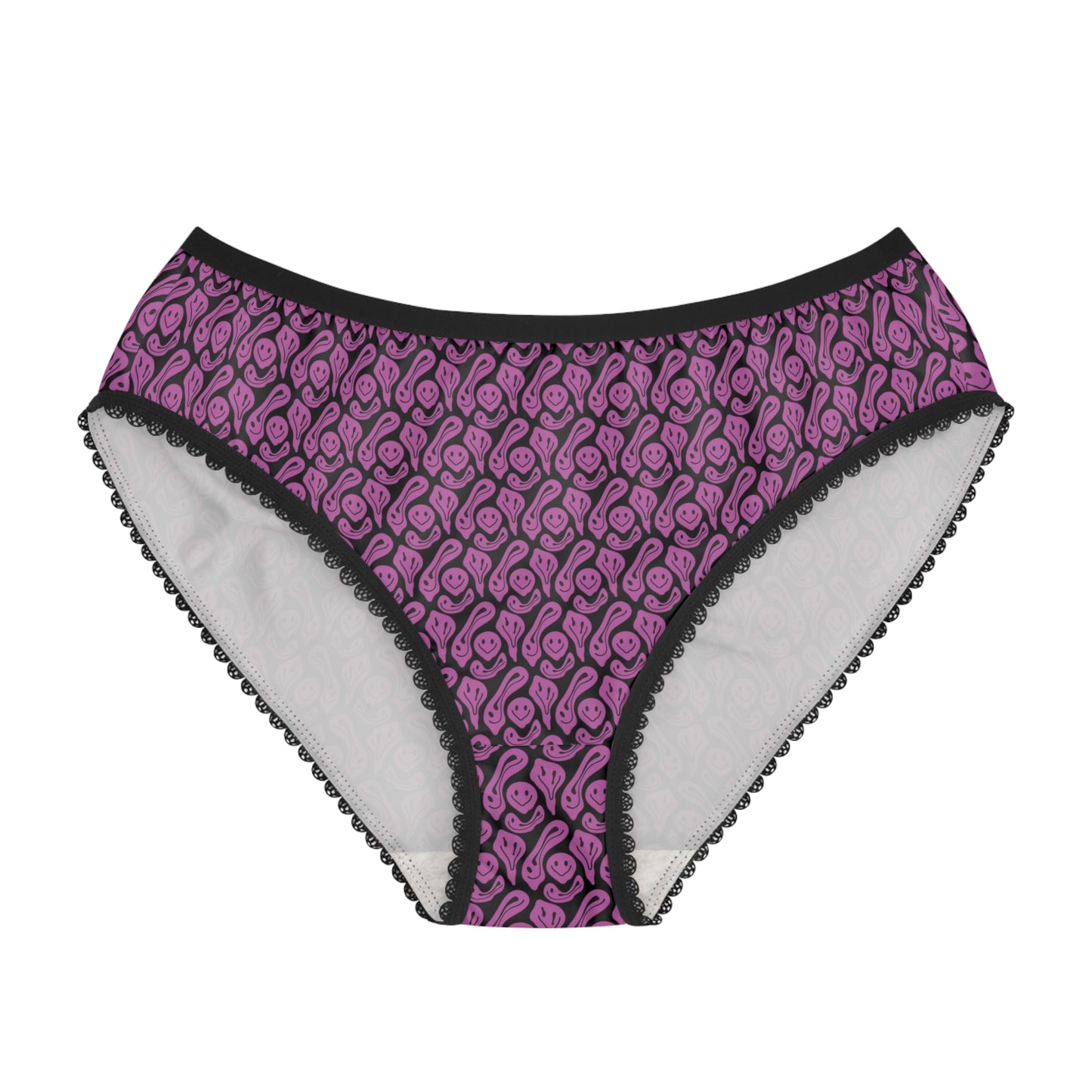 Liquide Black Pink Smileys Women's Briefs