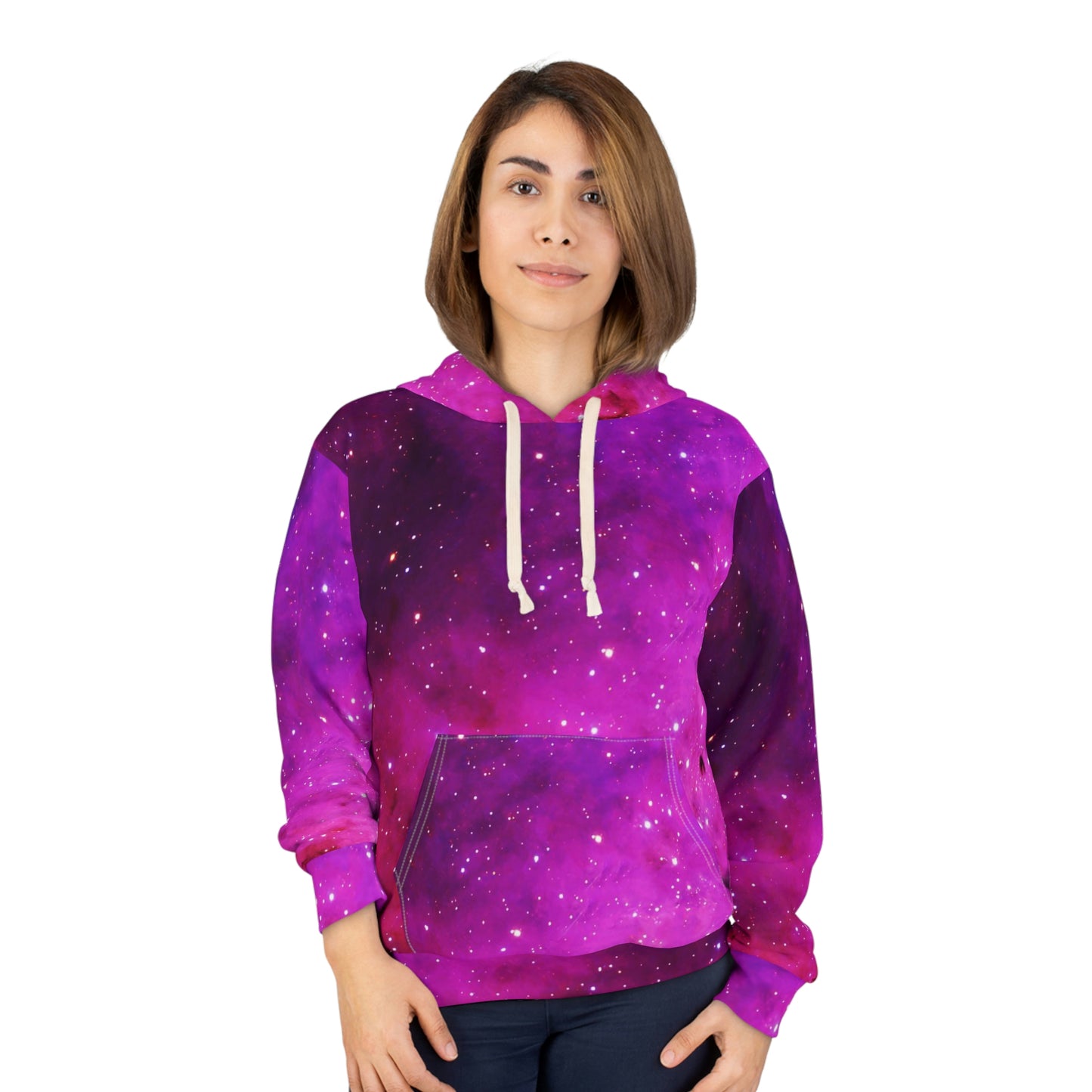 Pink Galaxsie AOP Unisex Pullover Hoodie